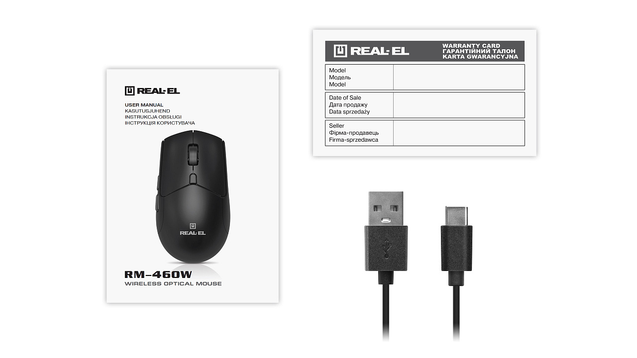 Миша бездротова REAL-EL RM-460W Black