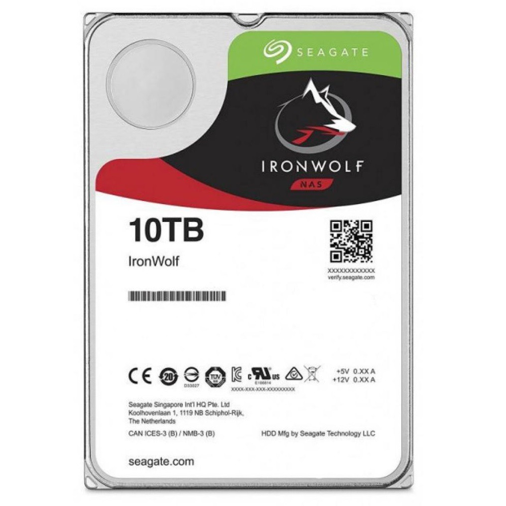 Накопичувач HDD SATA 10.0TB Seagate IronWolf NAS 7200rpm 256MB (ST10000VN000)