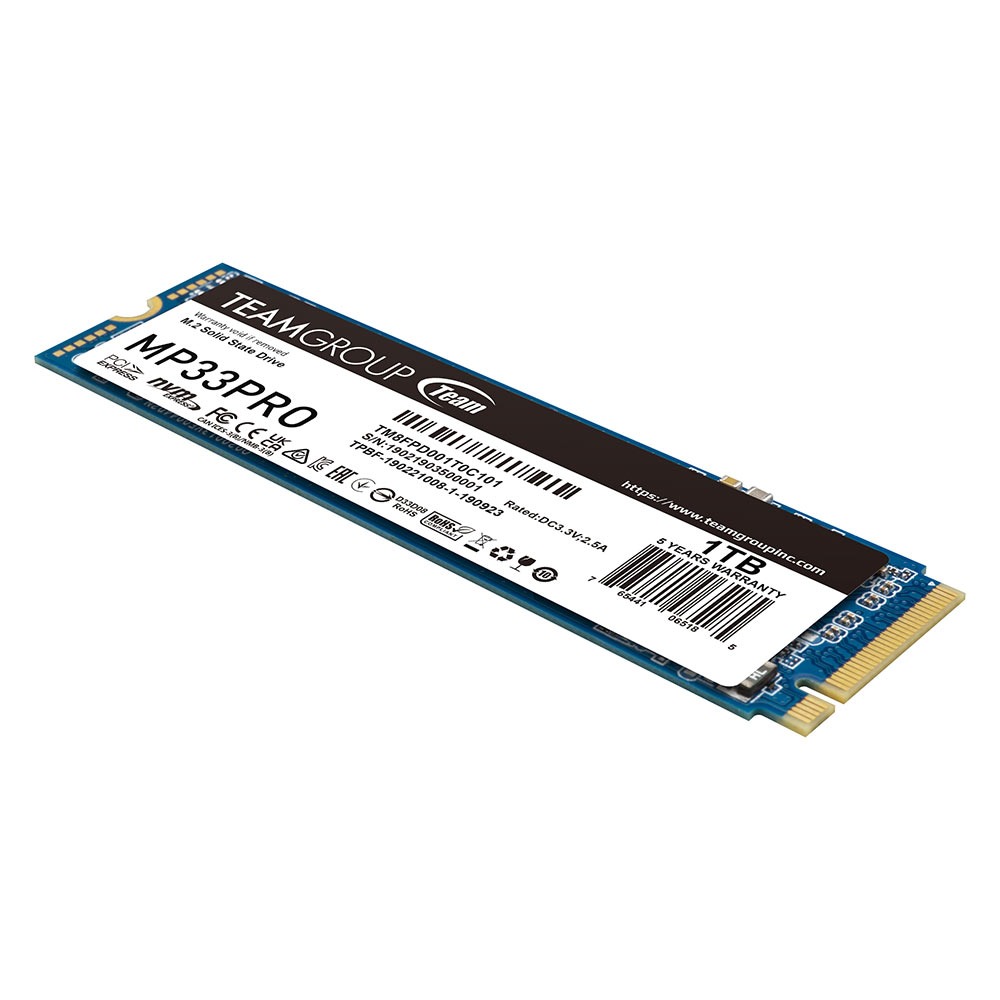 Накопичувач SSD 1TB Team MP33 Pro M.2 2280 PCIe 3.0 x4 3D TLC (TM8FPD001T0C101)