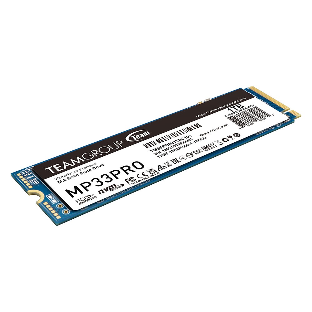 Накопичувач SSD 1TB Team MP33 Pro M.2 2280 PCIe 3.0 x4 3D TLC (TM8FPD001T0C101)