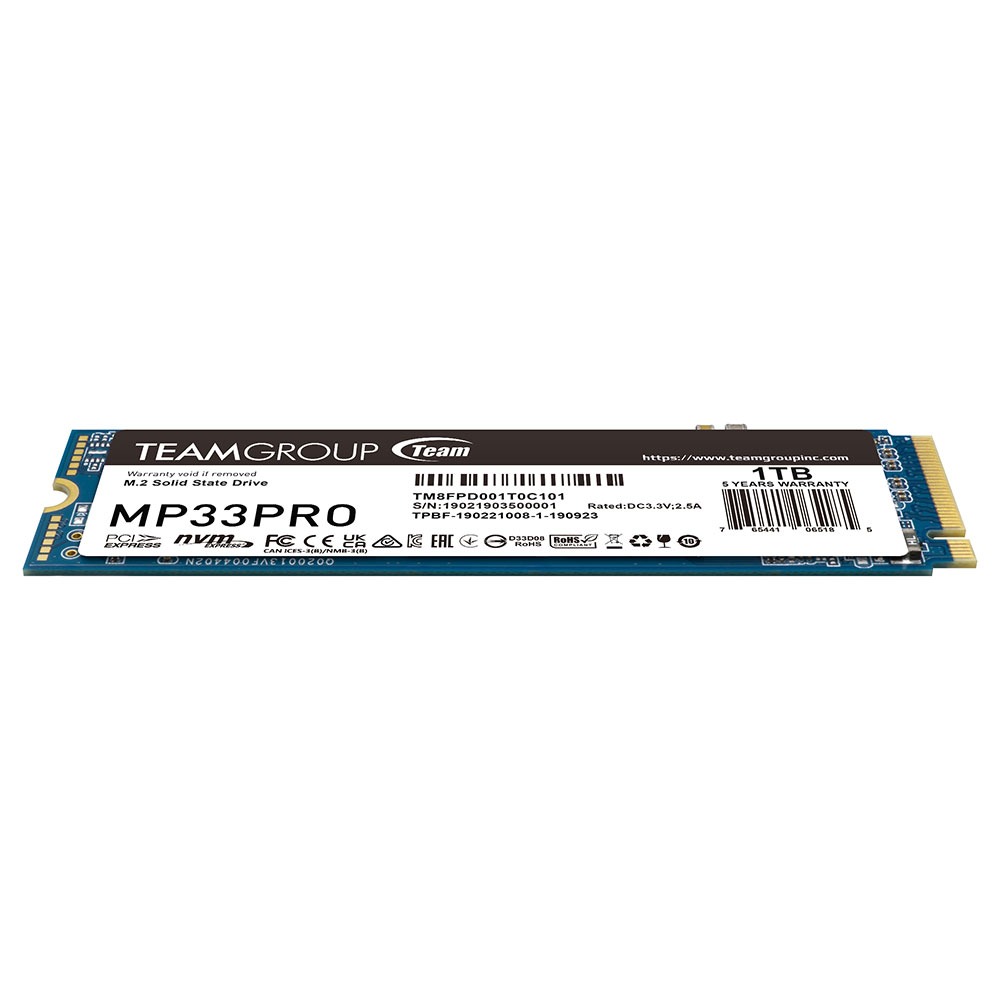 Накопичувач SSD 1TB Team MP33 Pro M.2 2280 PCIe 3.0 x4 3D TLC (TM8FPD001T0C101)