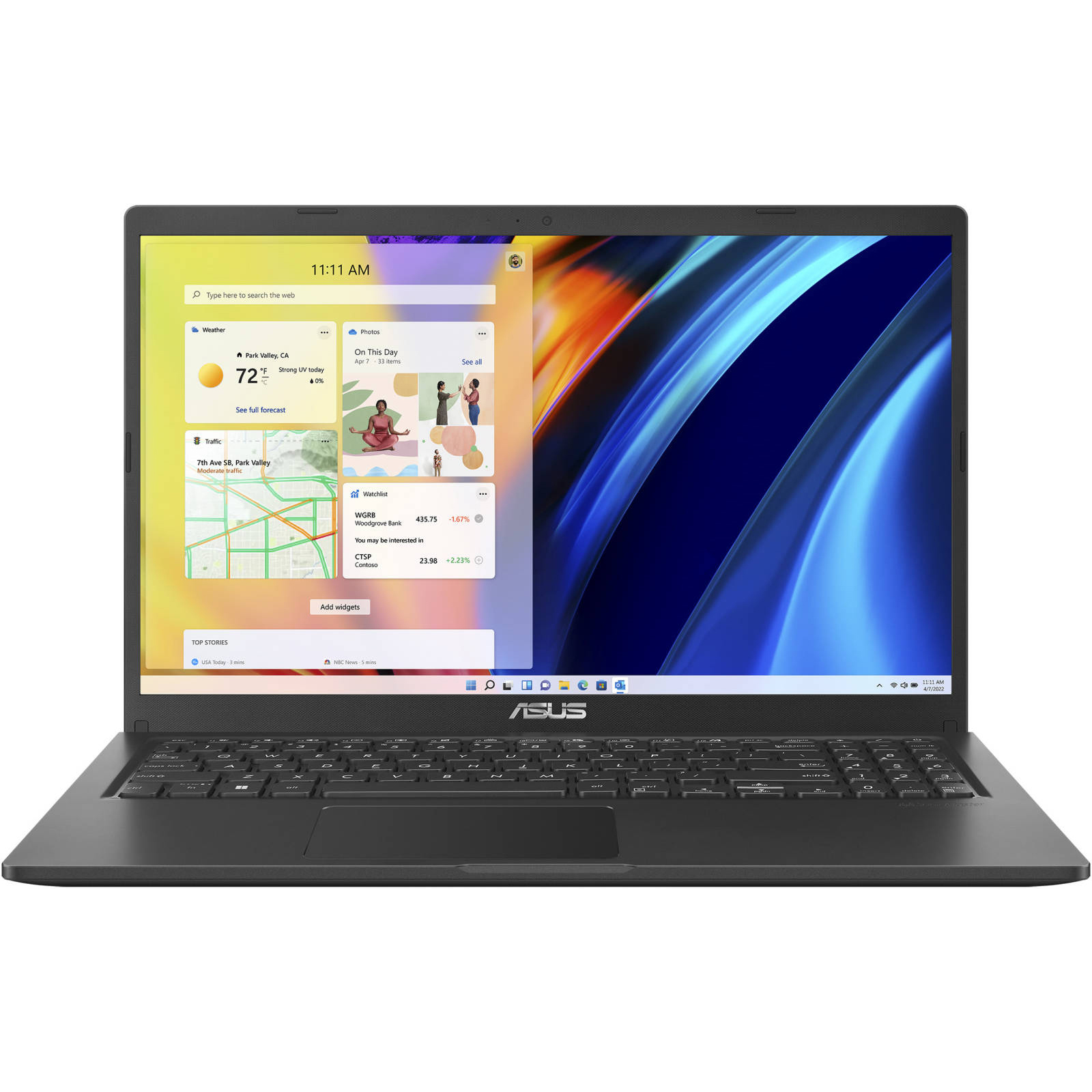 Ноутбук Asus Vivobook 15 — фронтальный вид