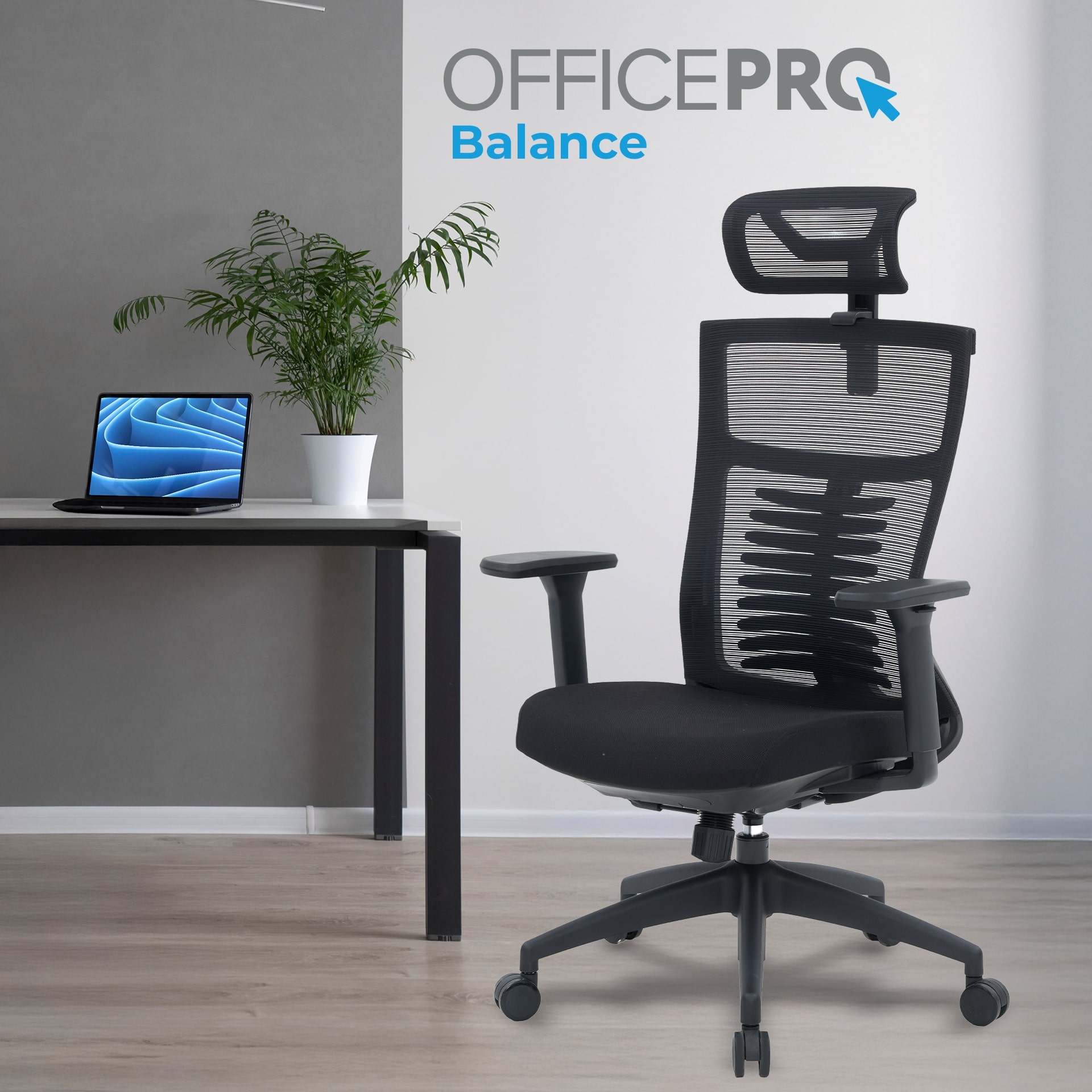 Кресло офисное OfficePro Balance OC550-B-B-B Black Кресло офисное OfficePro Balance OC550-B-B-B Black