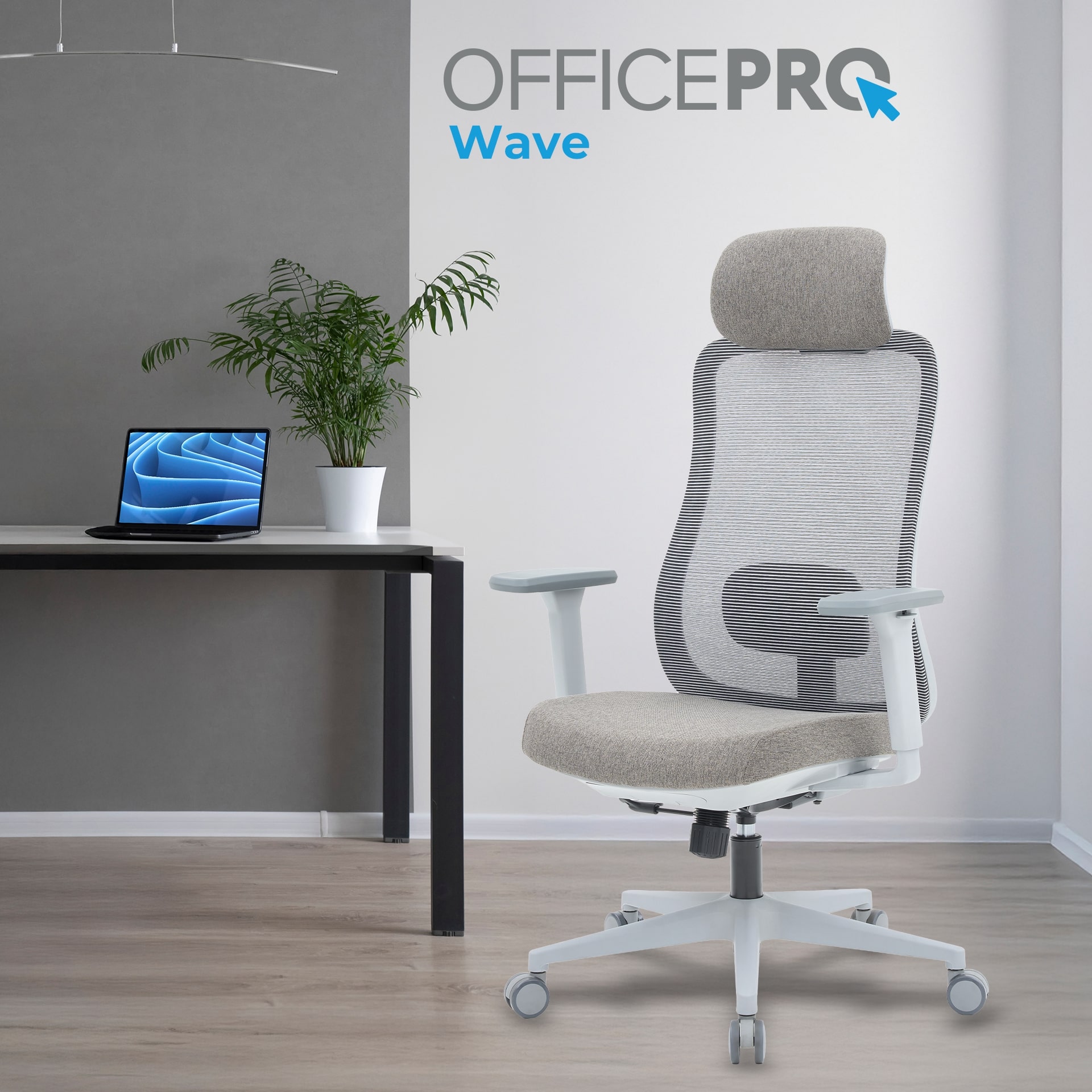 Кресло офисное OfficePro Wave OC599-G-G-G Gray Кресло офисное OfficePro Wave OC599-G-G-G Gray