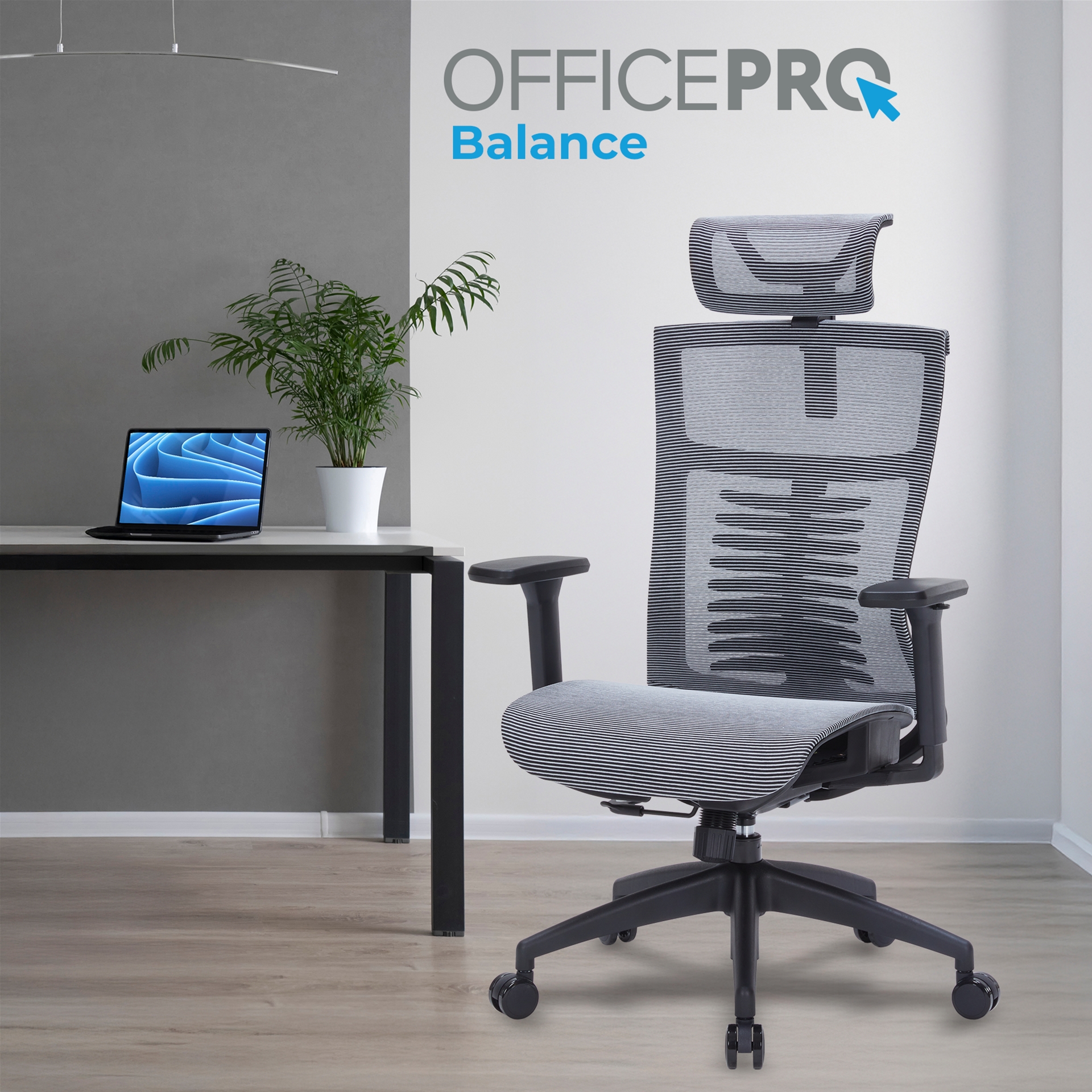 Кресло офисное Officepro Balance OC620-B-DG-DG Black/Dark Gray Кресло офисное Officepro Balance OC620-B-DG-DG Black/Dark Gray