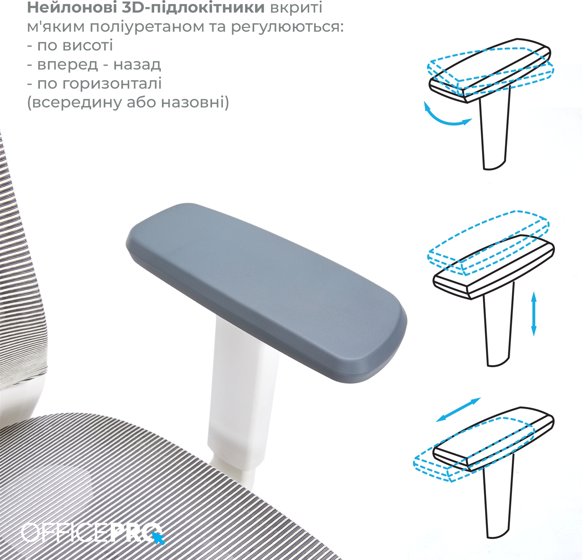 Кресло офисное Officepro Balance OC620-W-LG-LG White/Dark Gray Кресло офисное Officepro Balance OC620-W-LG-LG White/Dark Gray