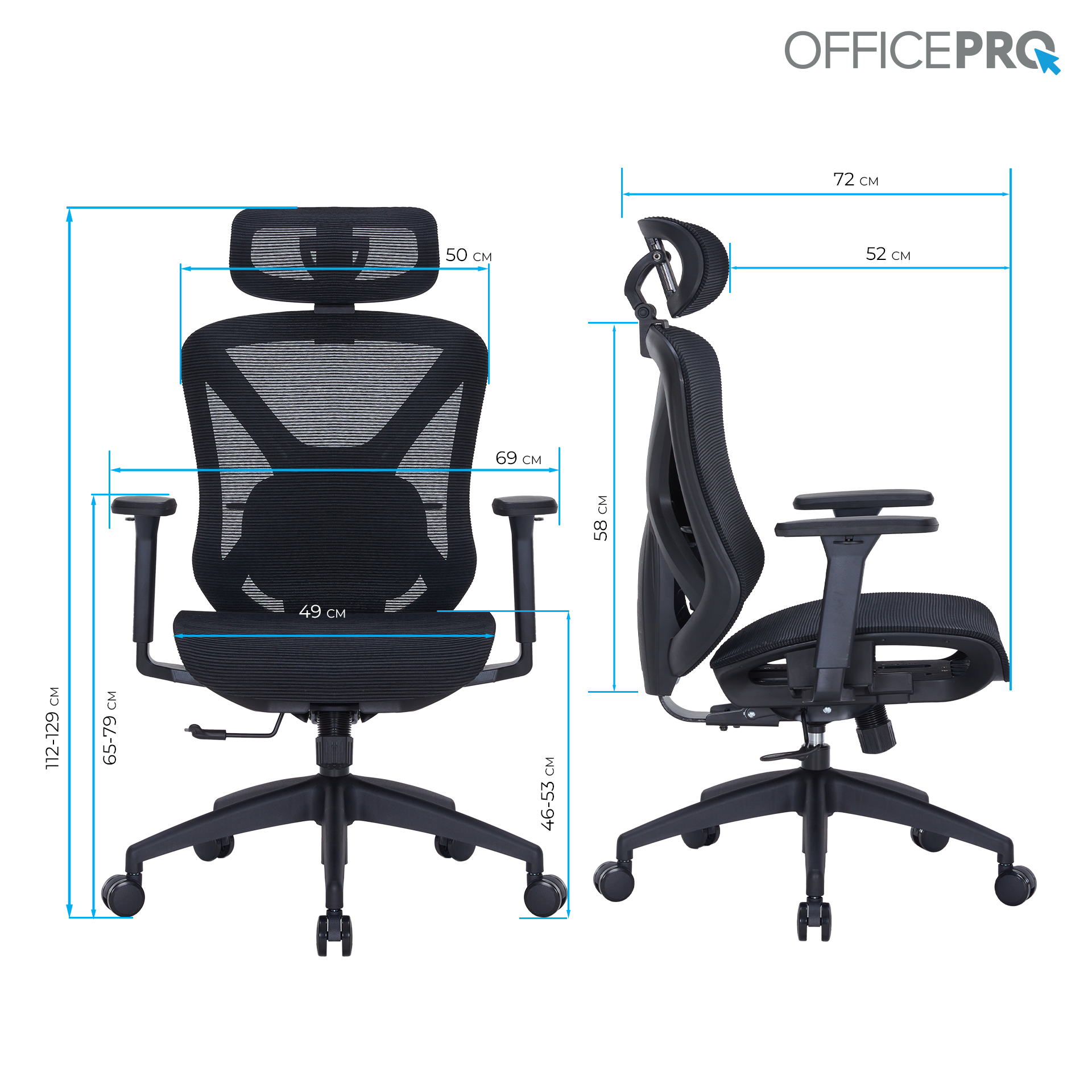 Кресло офисное OfficePro Atlas OC630-B-B-B Black Кресло офисное OfficePro Atlas OC630-B-B-B Black