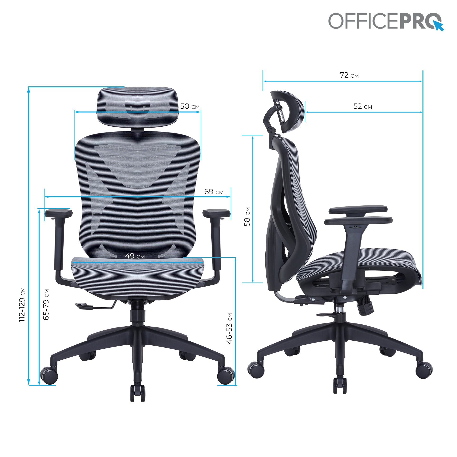 Кресло офисное OfficePro Atlas OC630-B-DG-DG Black/Dark Gray Кресло офисное OfficePro Atlas OC630-B-DG-DG Black/Dark Gray