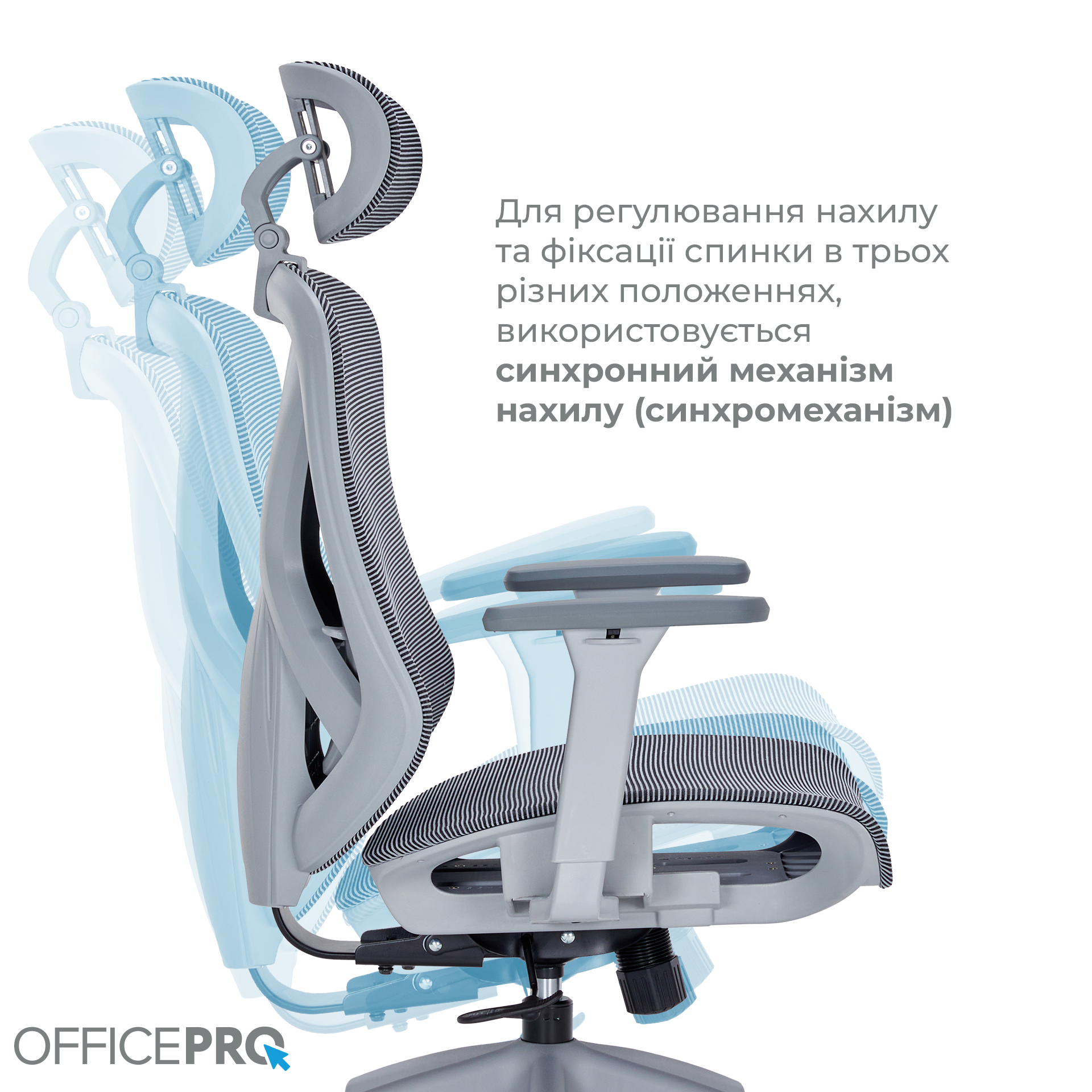 Кресло офисное OfficePro Atlas OC630-G-DG-DG Gray/Dark Gray Кресло офисное OfficePro Atlas OC630-G-DG-DG Gray/Dark Gray