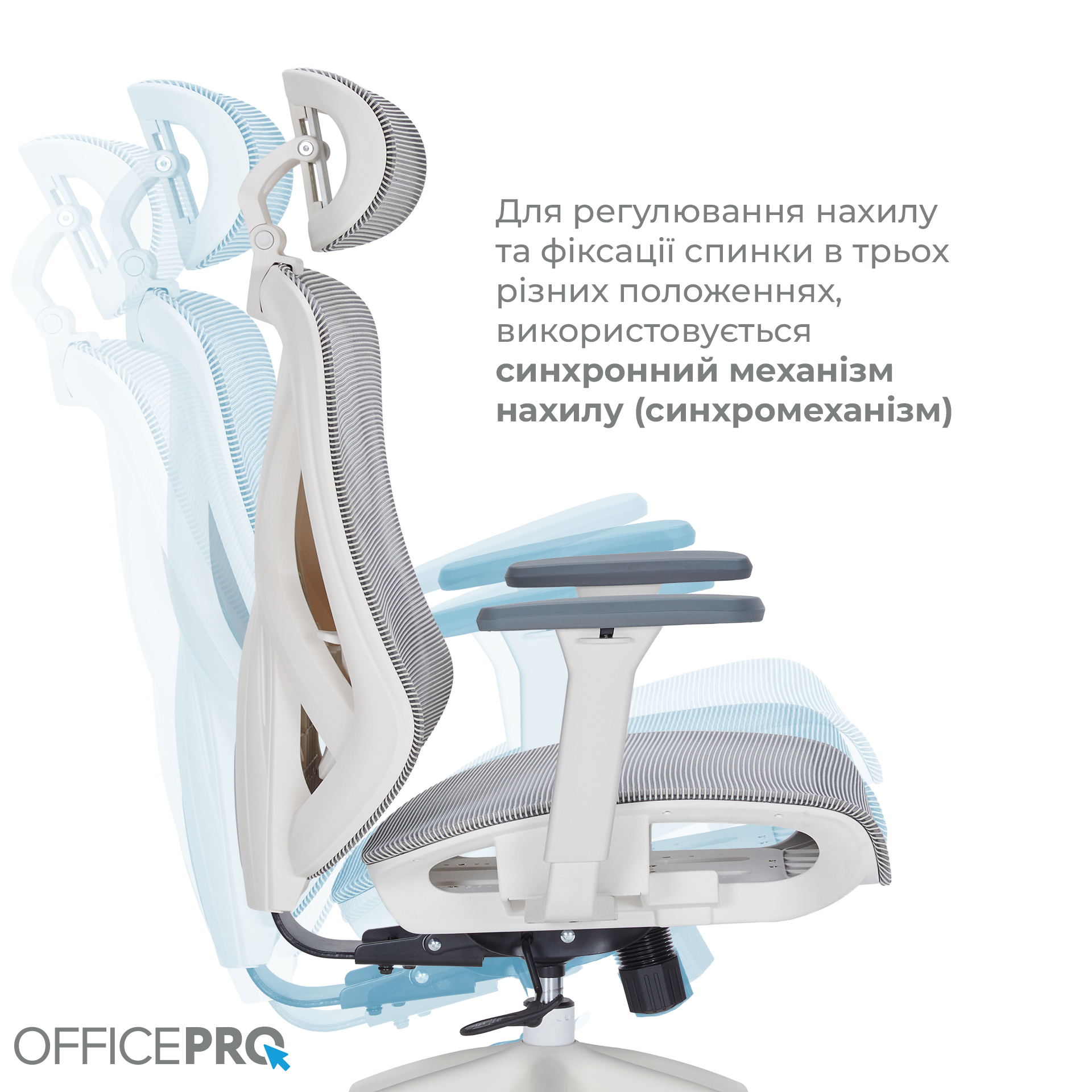 Кресло офисное OfficePro Atlas OC630-W-LG-LG White/Light Gray Кресло офисное OfficePro Atlas OC630-W-LG-LG White/Light Gray