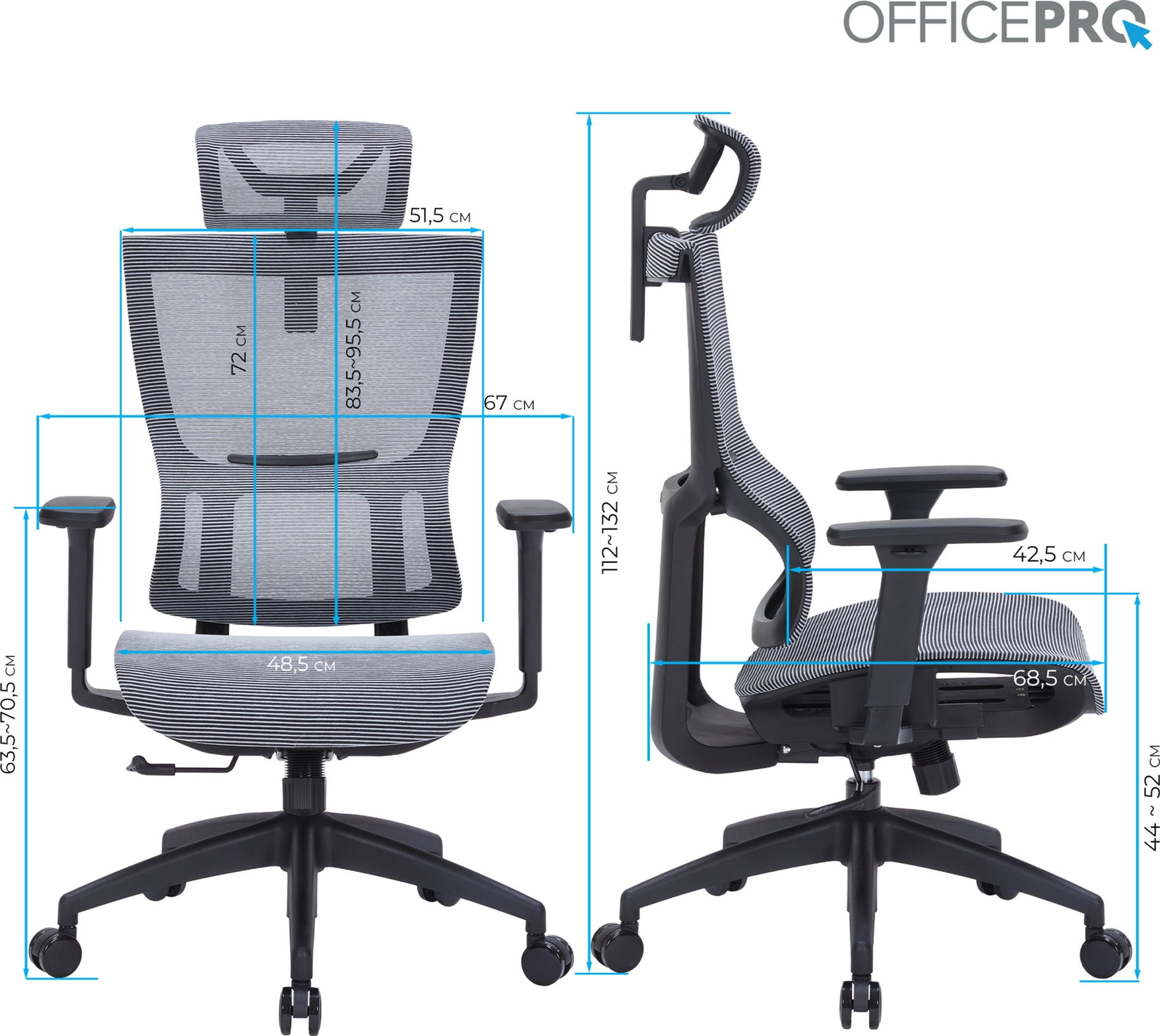 Кресло офисное Officepro Elegant OC660-B-DG-DG Black/Dark Gray Кресло офисное Officepro Elegant OC660-B-DG-DG Black/Dark Gray