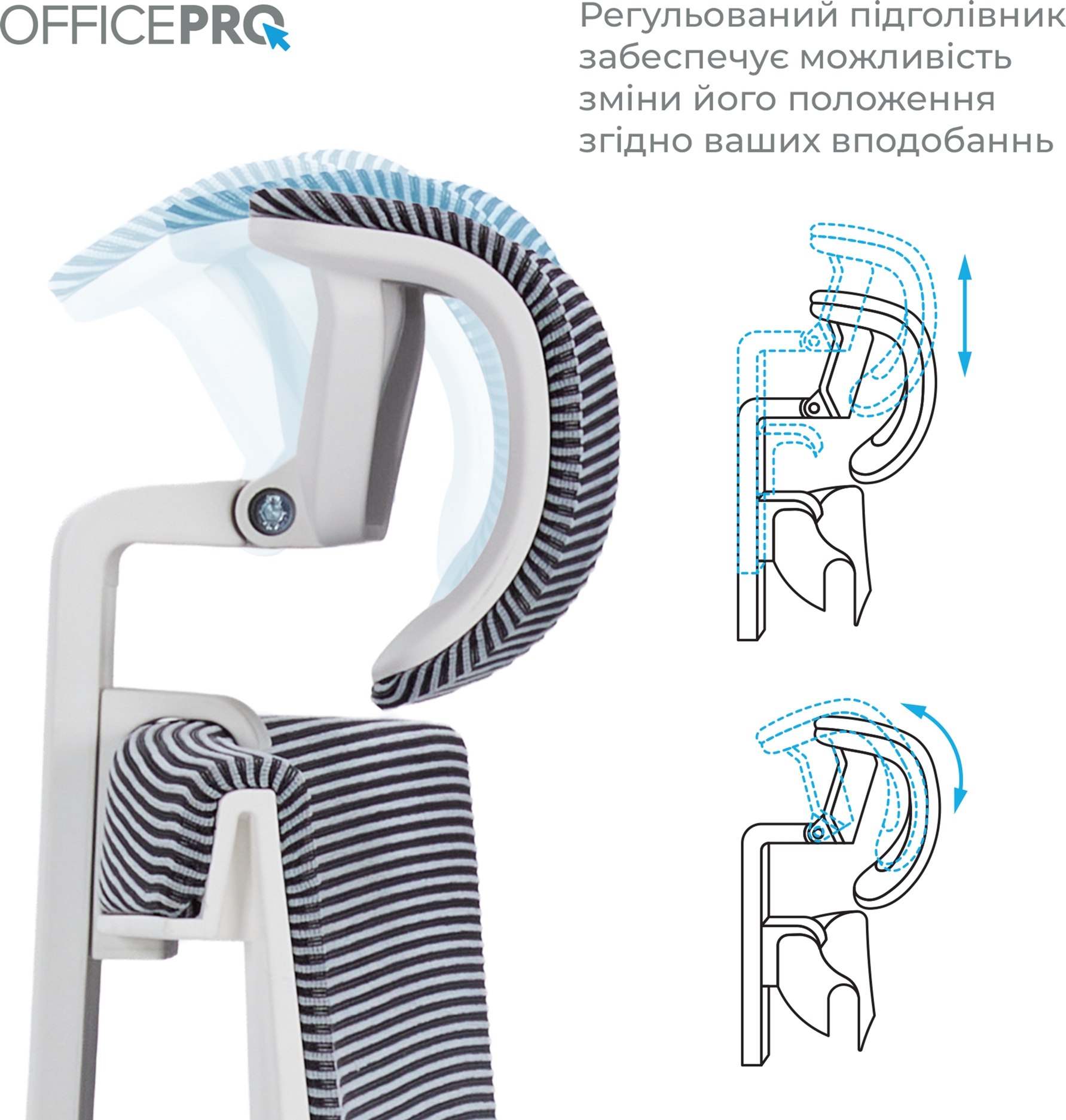 Кресло офисное Officepro Elegant OC660-W-DG-DG White/Dark Gray Кресло офисное Officepro Elegant OC660-W-DG-DG White/Dark Gray