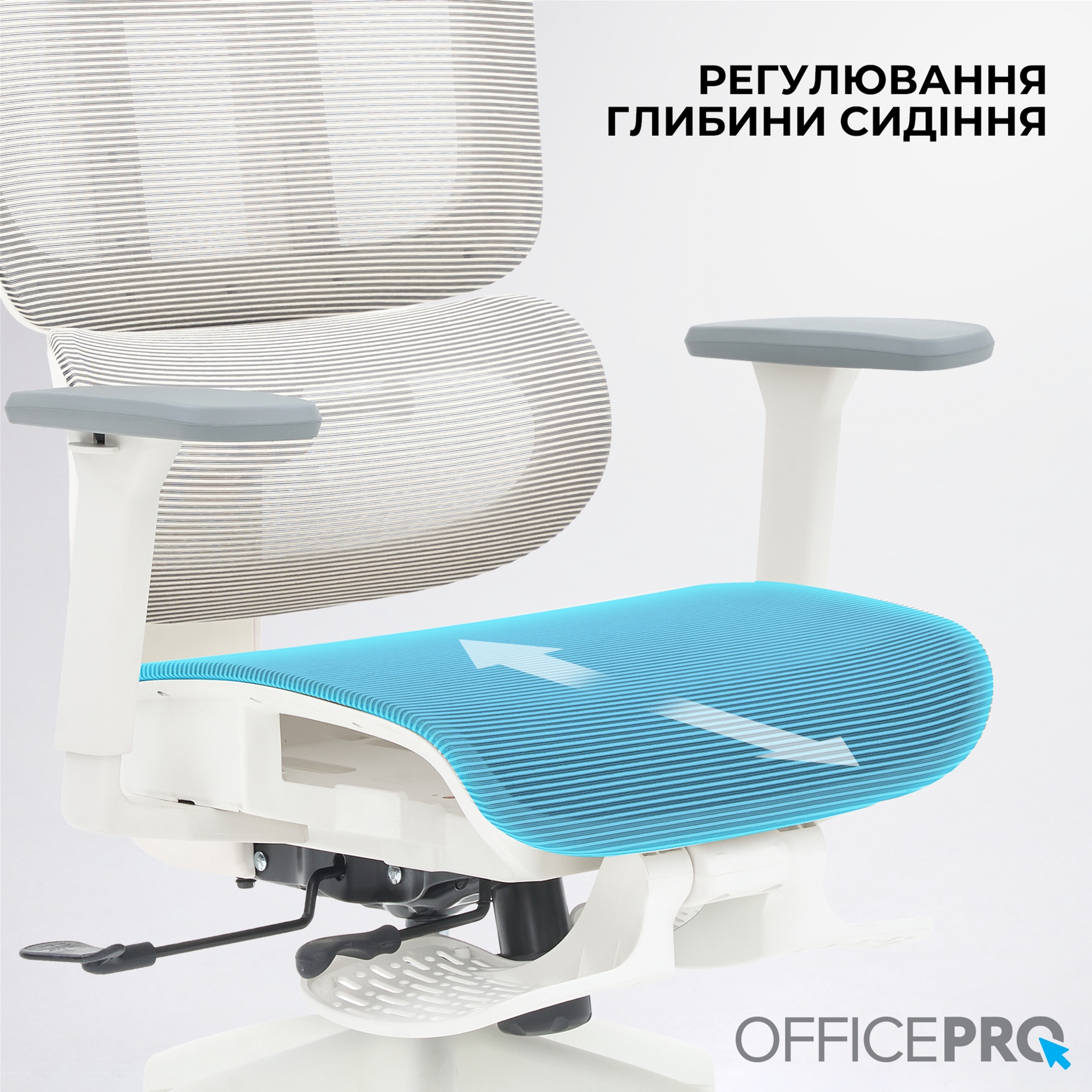 Кресло офисное Officepro Skyline Footrest OC750-W-LG-LG White/Light Gray Кресло офисное Officepro Skyline Footrest OC750-W-LG-LG White/Light Gray