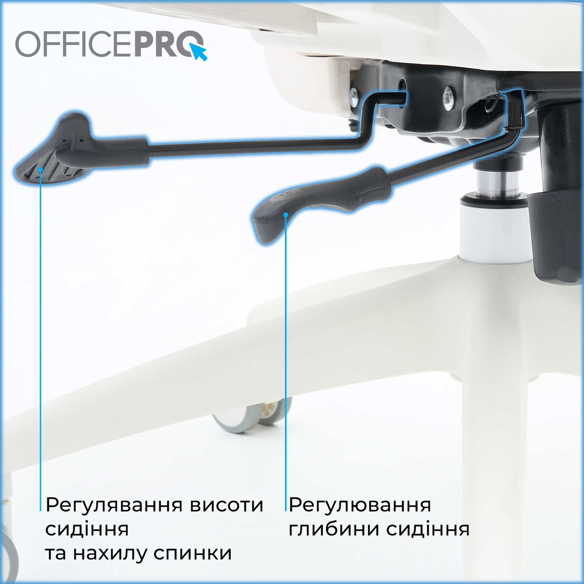 Кресло офисное Officepro Skyline Footrest OC750-W-LG-LG White/Light Gray Кресло офисное Officepro Skyline Footrest OC750-W-LG-LG White/Light Gray