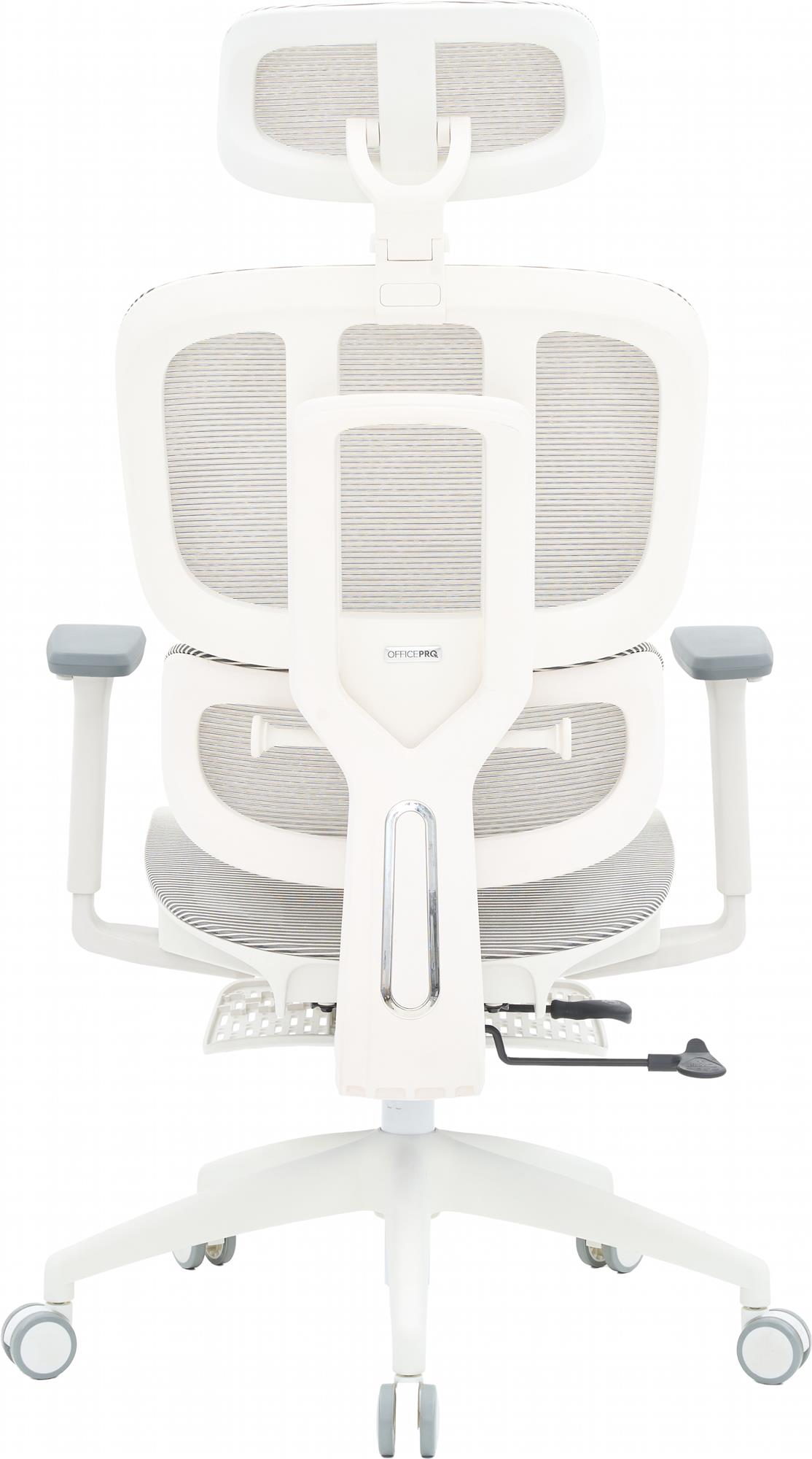 Кресло офисное Officepro Skyline Footrest OC750-W-LG-LG White/Light Gray Кресло офисное Officepro Skyline Footrest OC750-W-LG-LG White/Light Gray