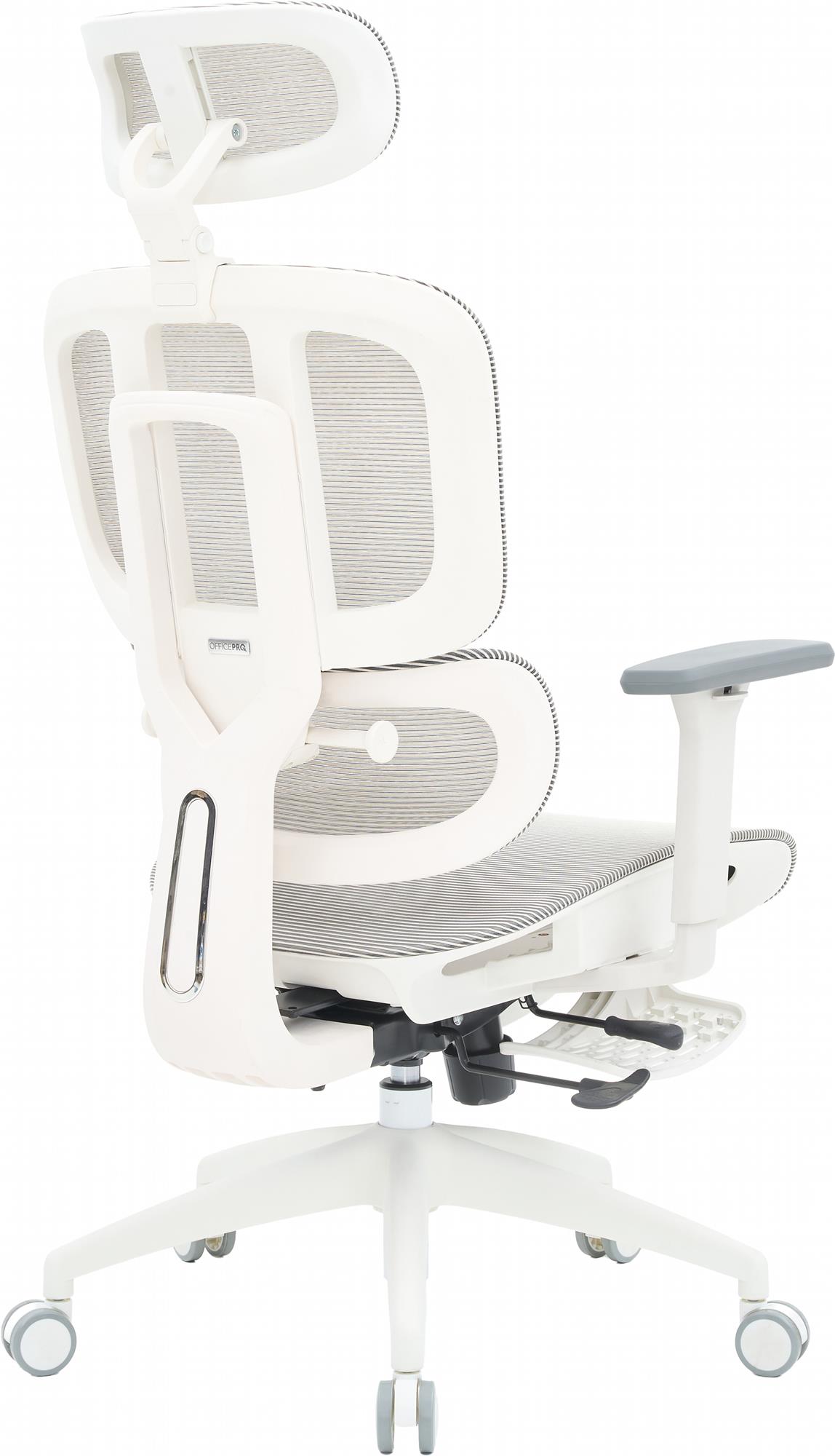 Кресло офисное Officepro Skyline Footrest OC750-W-LG-LG White/Light Gray Кресло офисное Officepro Skyline Footrest OC750-W-LG-LG White/Light Gray