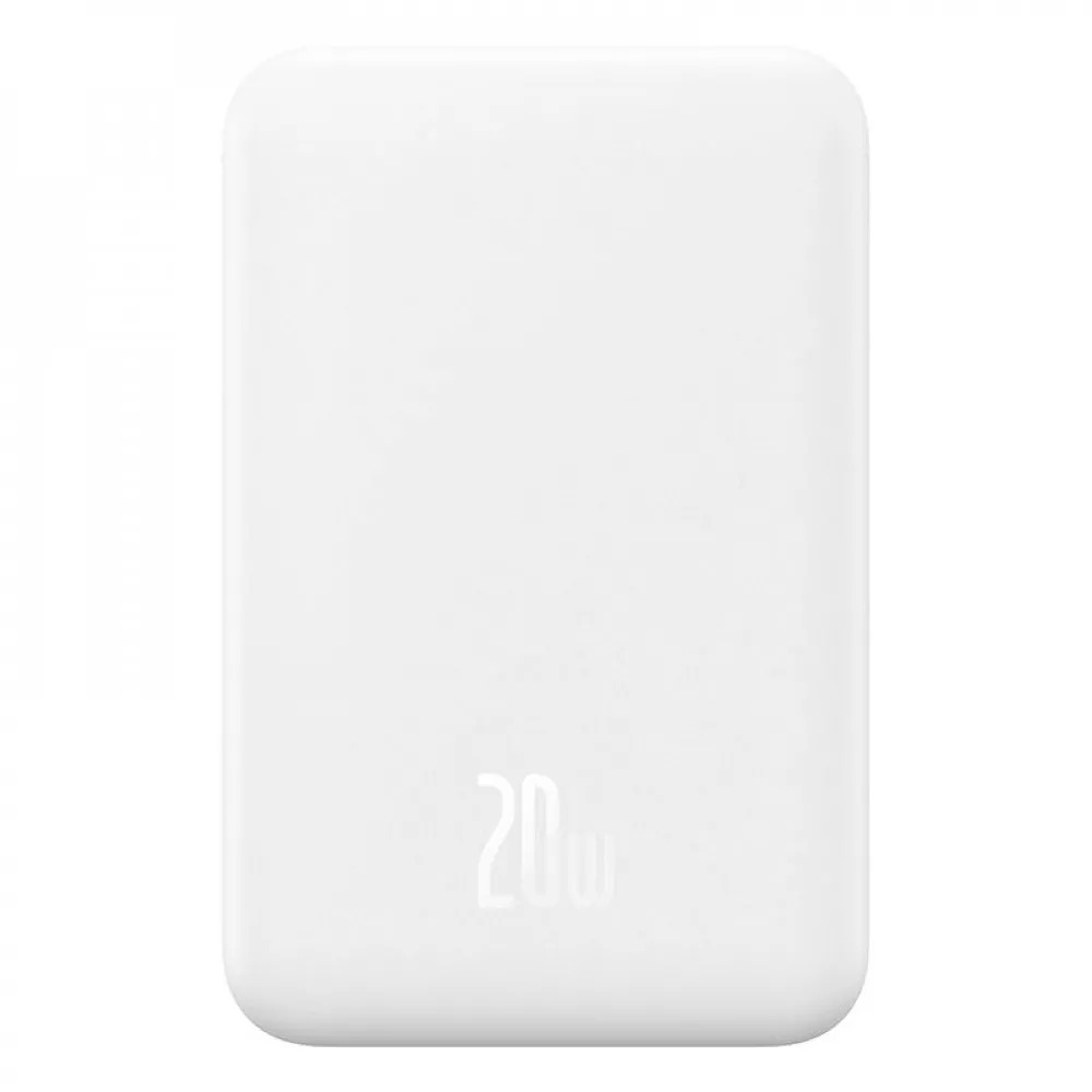 Зовнішній акумулятор Baseus Magnetic Mini 5000mAh 20W Білий