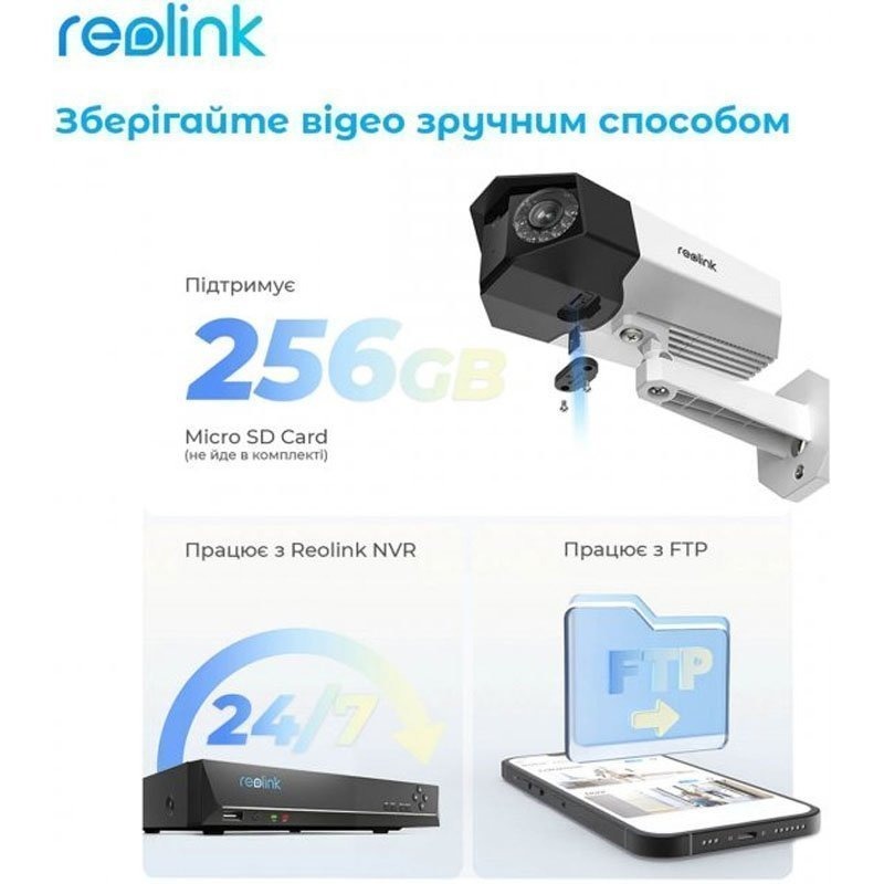 IP-камера Reolink Duo Series P757 8МП Розпізнавання об'єктів PoE