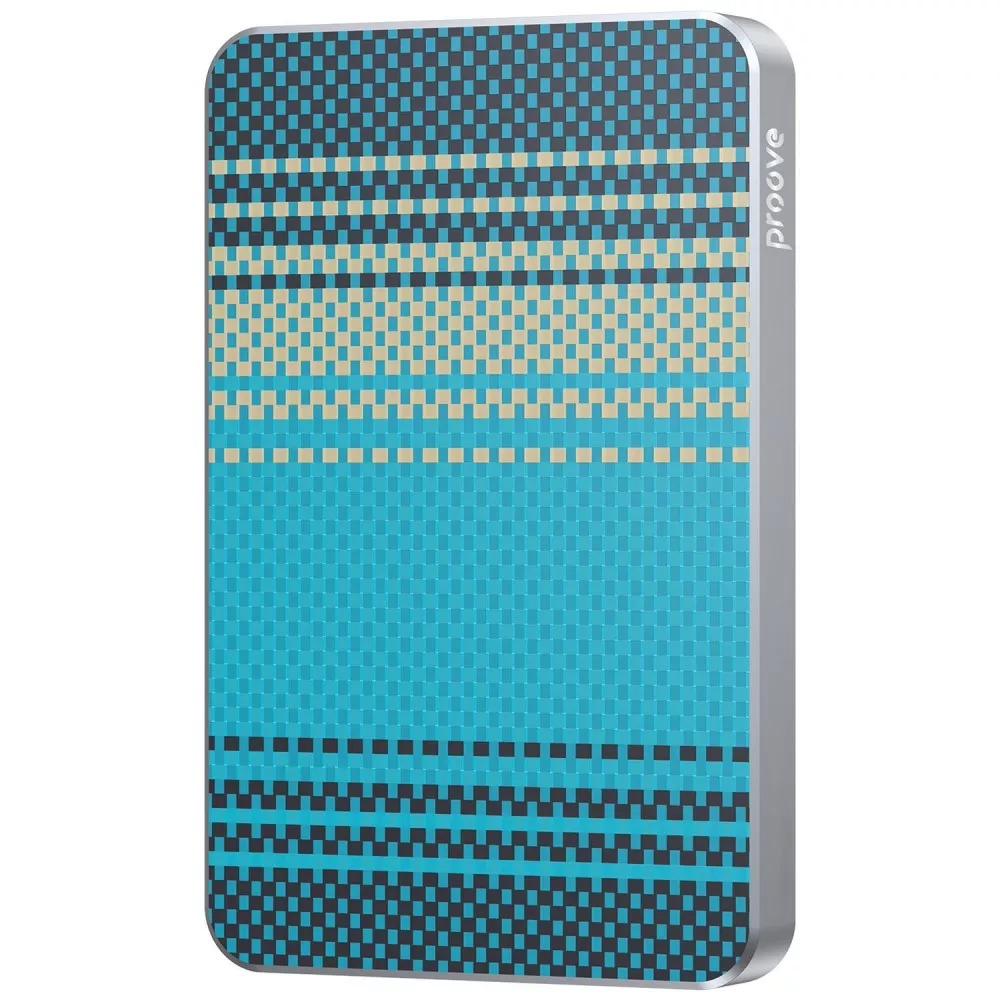 Павербанк Proove Carbon Slim 20W 5000mAh Швидка зарядка Блакитний