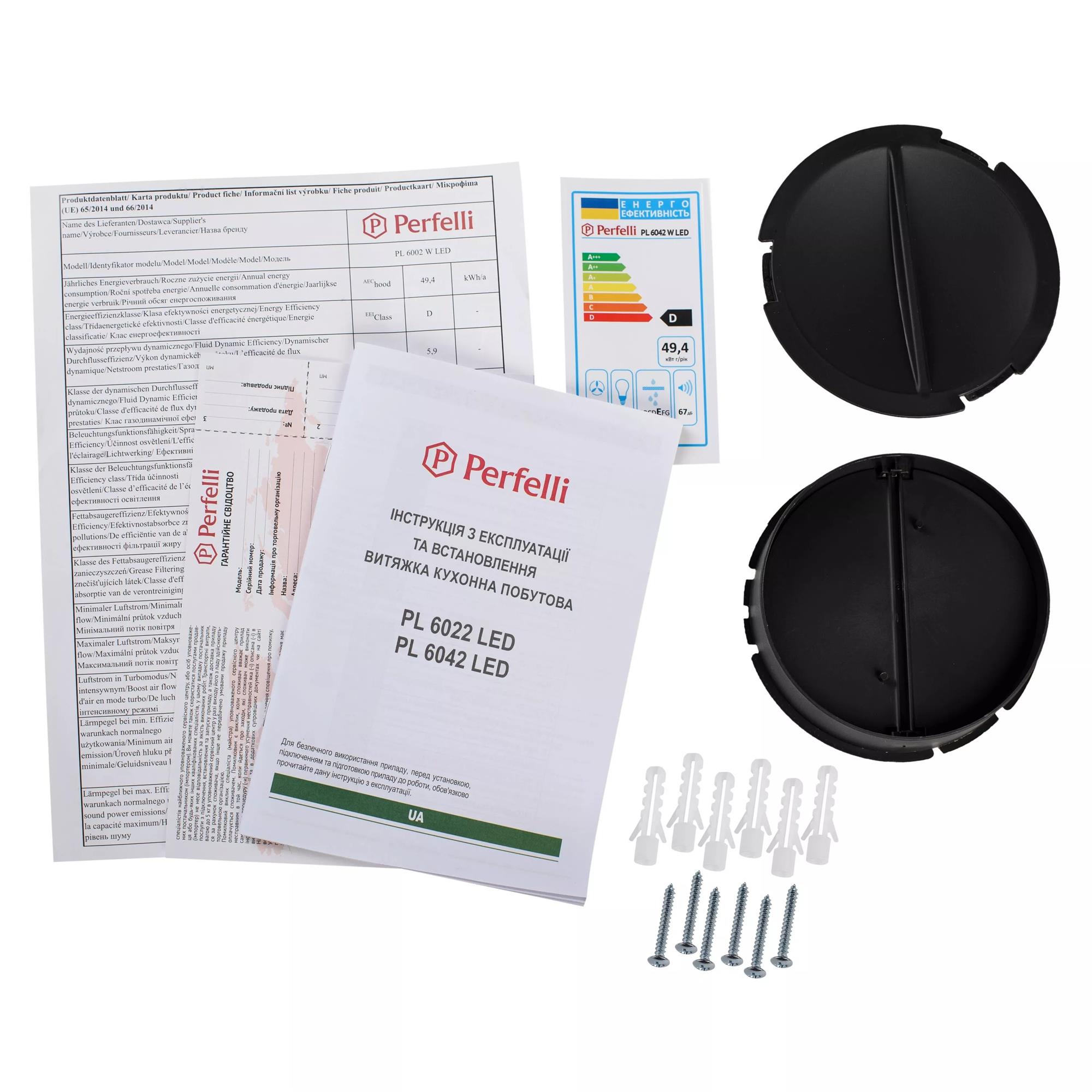 Вытяжка Perfelli PL 6042 W LED Вытяжка Perfelli PL 6042 W LED