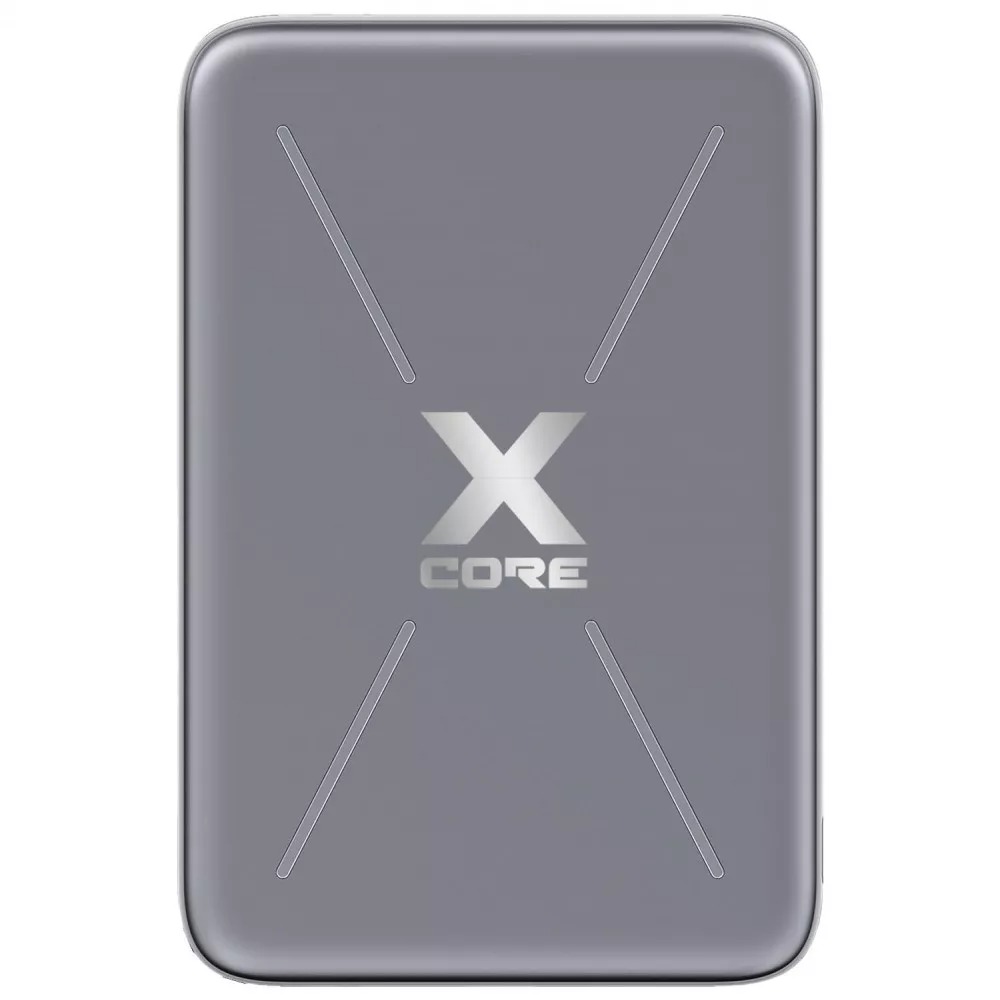 Зовнішній акумулятор Proove X-Core 5000mAh 20W з бездротовою зарядкою сірий