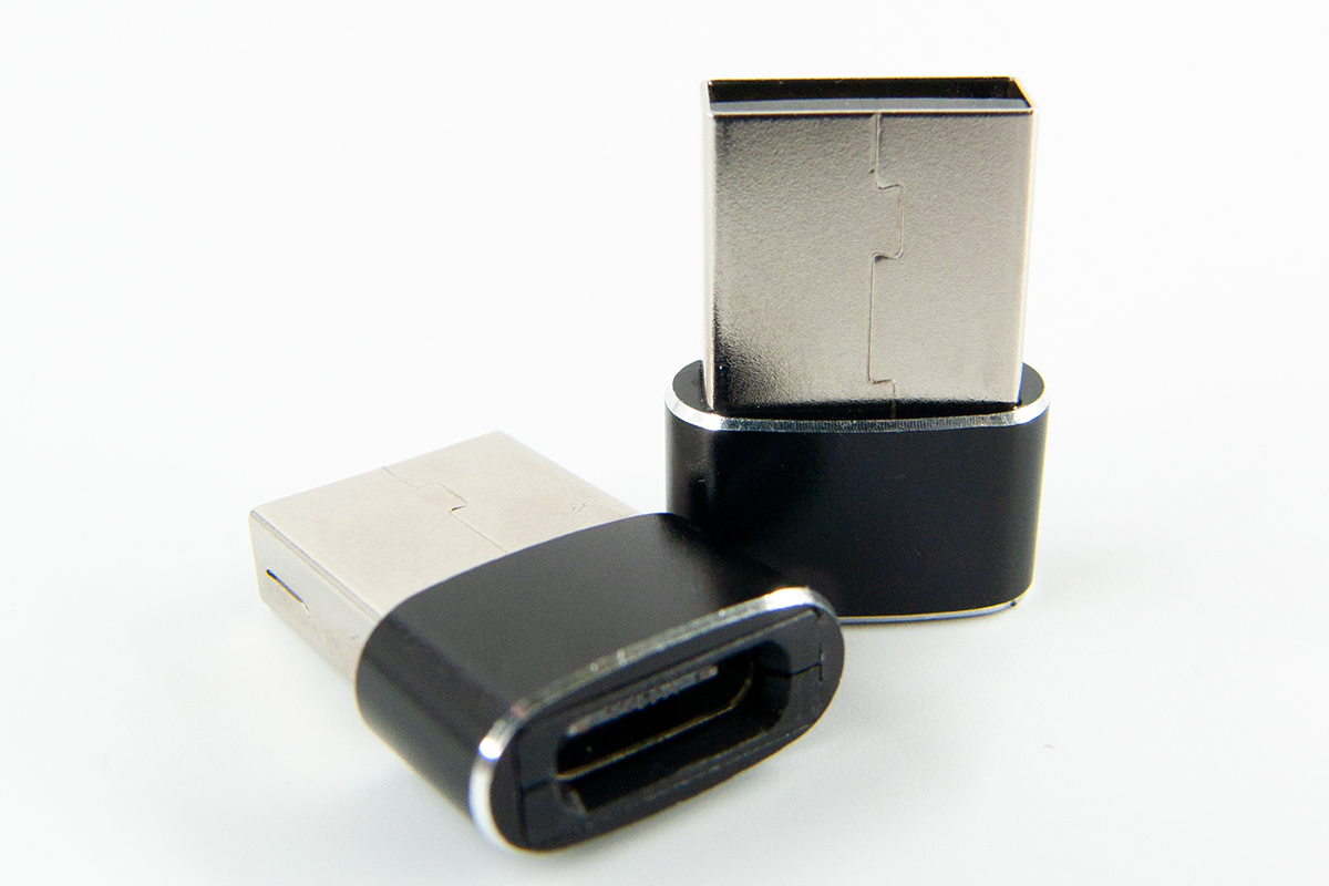 Адаптер Dengos USB-USB Type-C Black (ADP-021)