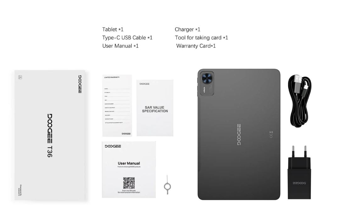 фото Планшет Doogee T36 8/256GB Urban Black