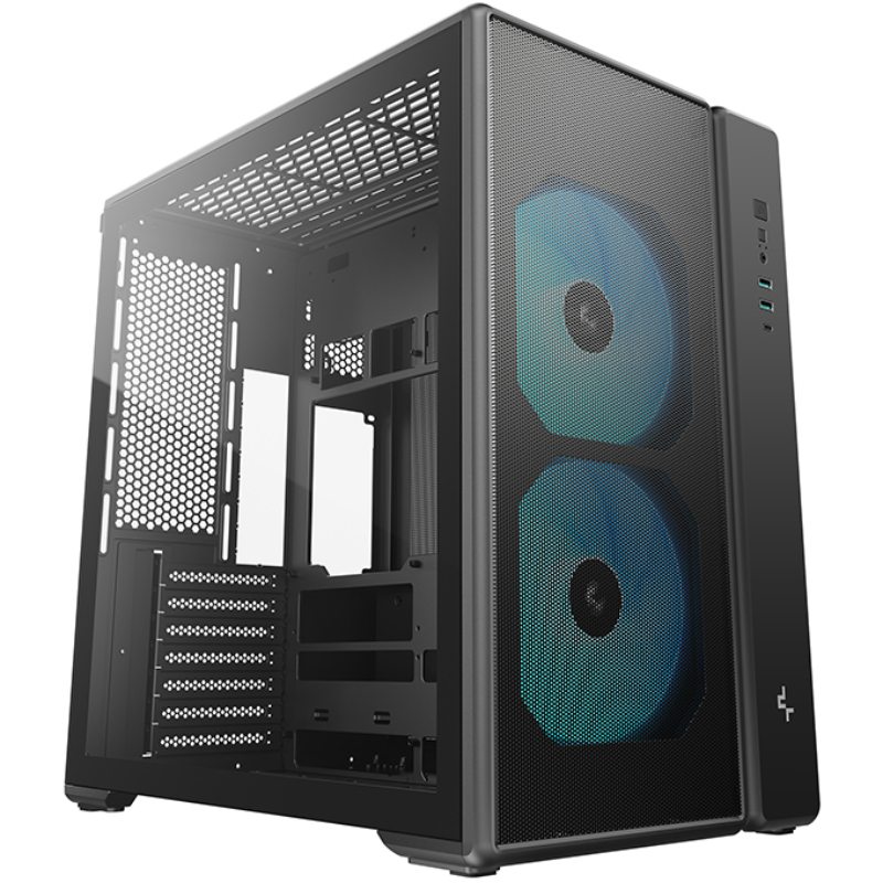 Комп'ютерний корпус DeepCool CG590 Mesh 2F з підтримкою BTF Чорний