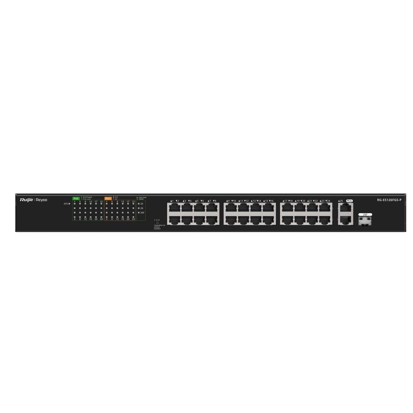 фото Нескеровываемый коммутатор Ruijie Reyee RG-ES126FGS-P