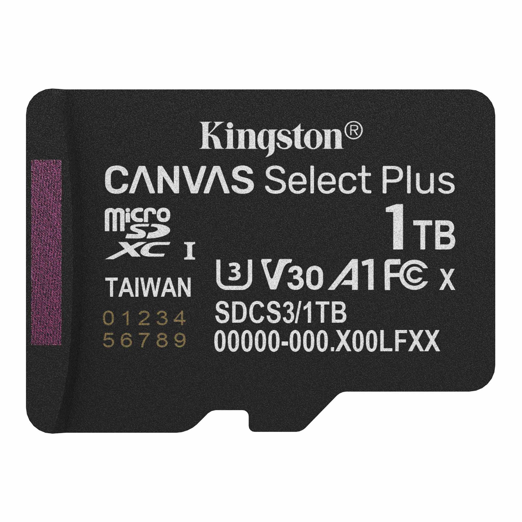 Карта пам`яті MicroSDXC 1TB UHS-I Class 10 Kingston Canvas Select Plus R150MB/s (SDCS3/1TBSP)