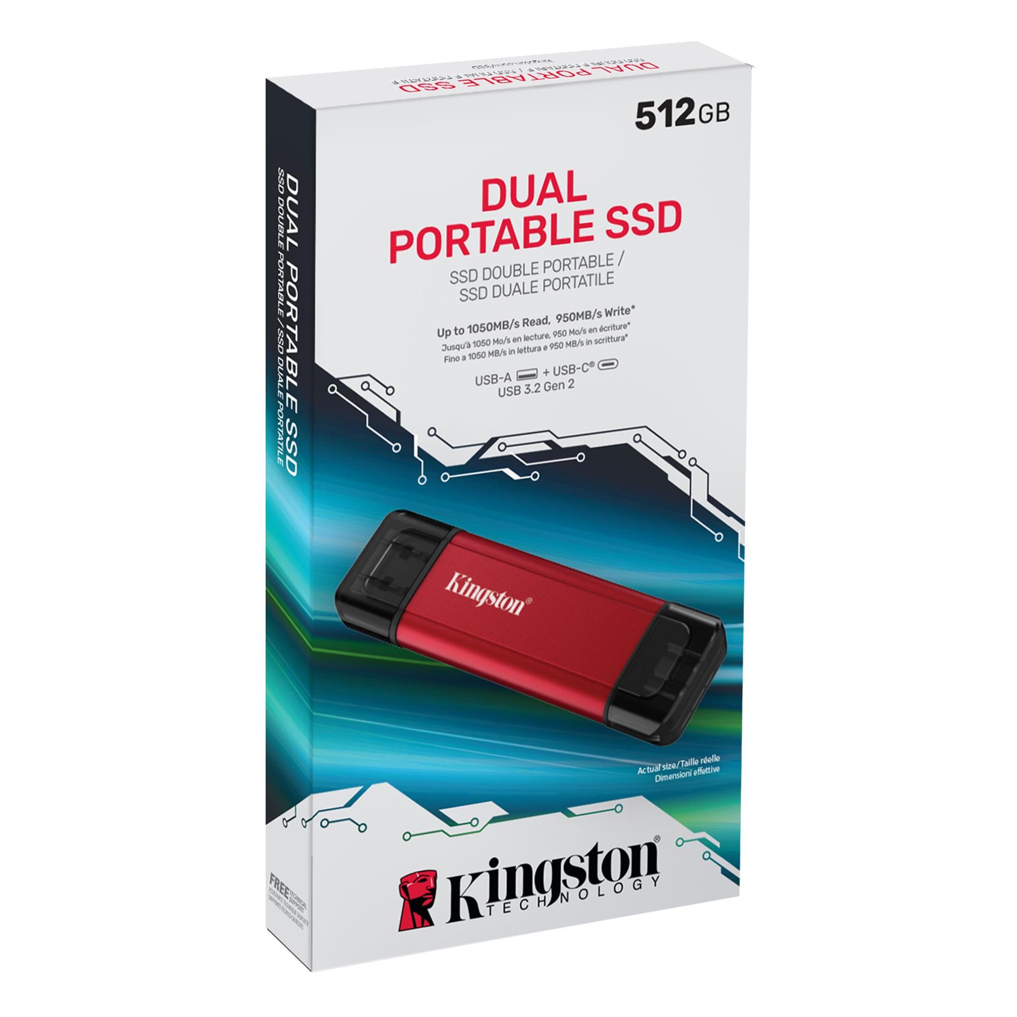фото SSD накопичувач Kingston Dual Portable 512 GB (SPSD/512GB)