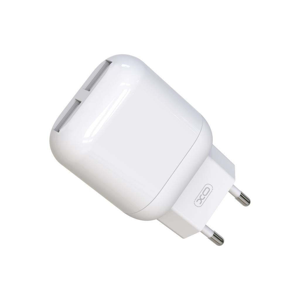 Мережевий зарядний пристрій XO L78 (2USBх2.4A) White (L78-M-WH) + кабель microUSB