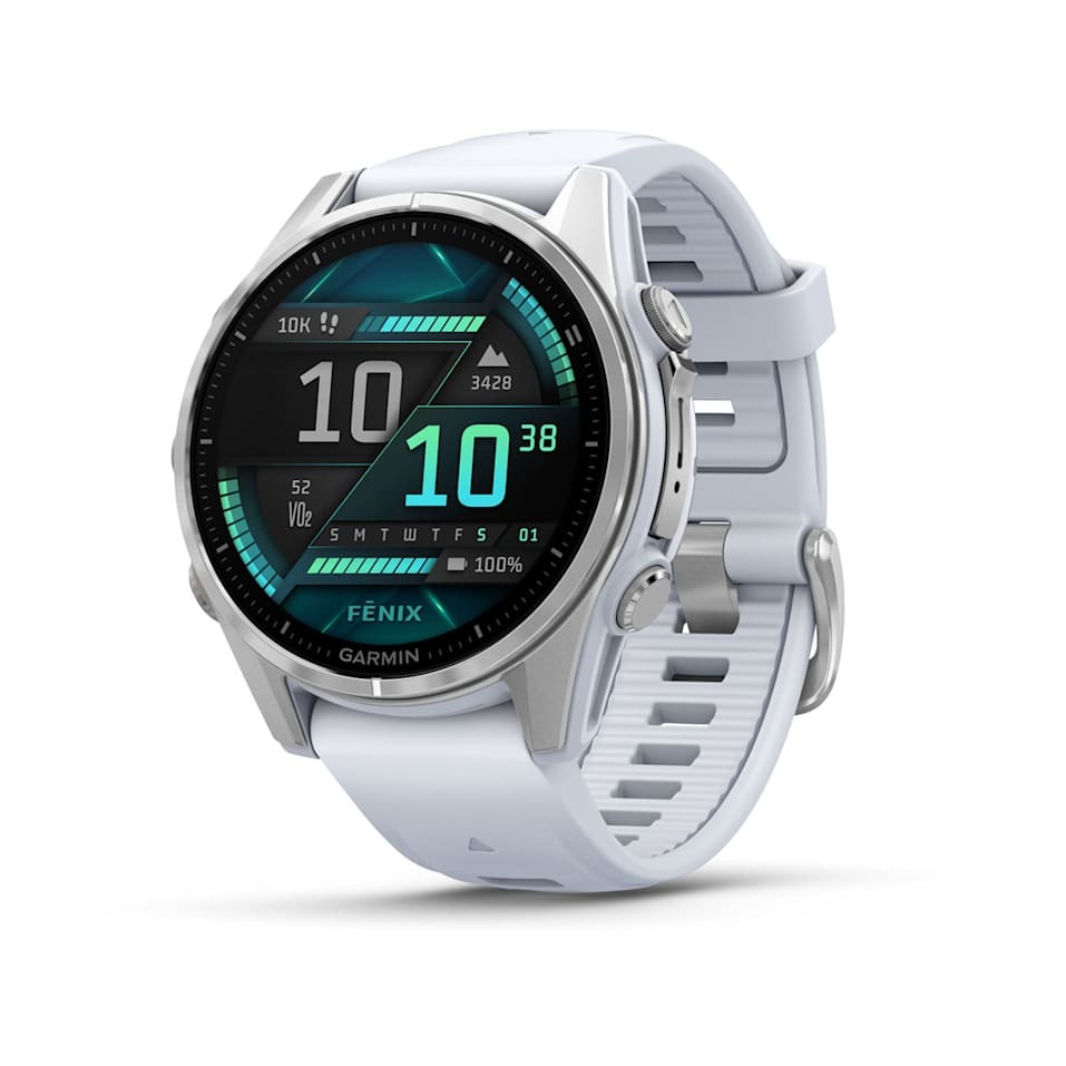 Смарт-годинник Garmin Fenix 8 43mm AMOLED Silver with Whitestone Silicone (010-02903-06)