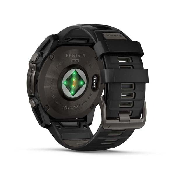 Смарт-годинник Garmin Fenix 8 51mm Sapphire Solar Carbon Gray DLC Titanium with Black Silicone (010-02907-70)