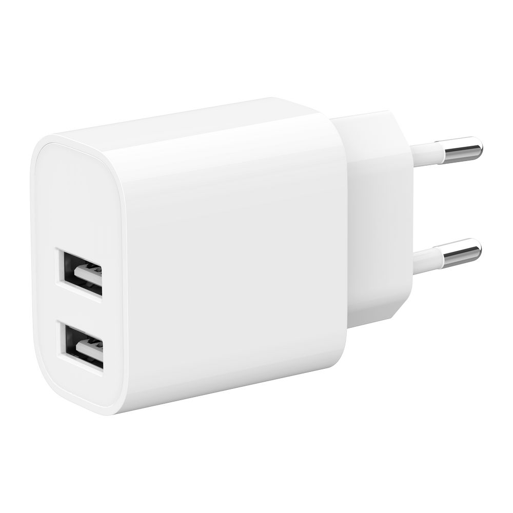 Сетевое зарядное устройство Gembird TA-UC-2A12-01 2USB 12W Білий