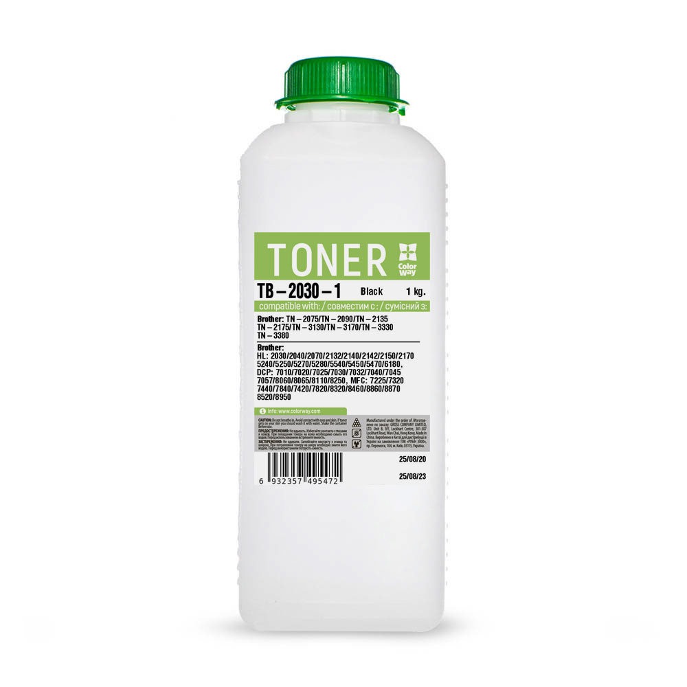 Тонер ColorWay (TB-2030-1) BROTHER HL-2040/2070, 1000 г