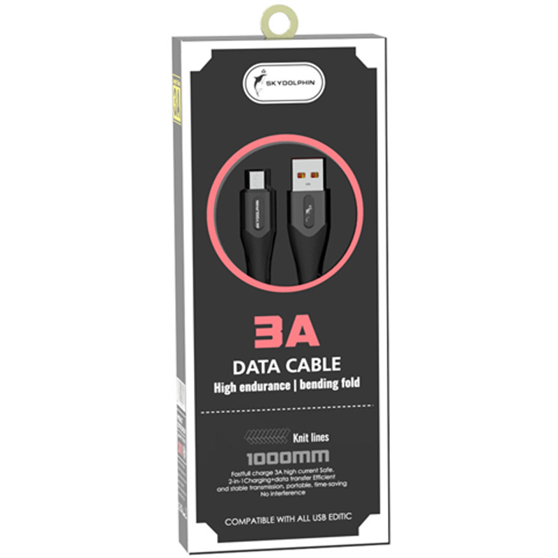 Кабель SkyDolphin S01V USB - micro USB 3.0A Чорний