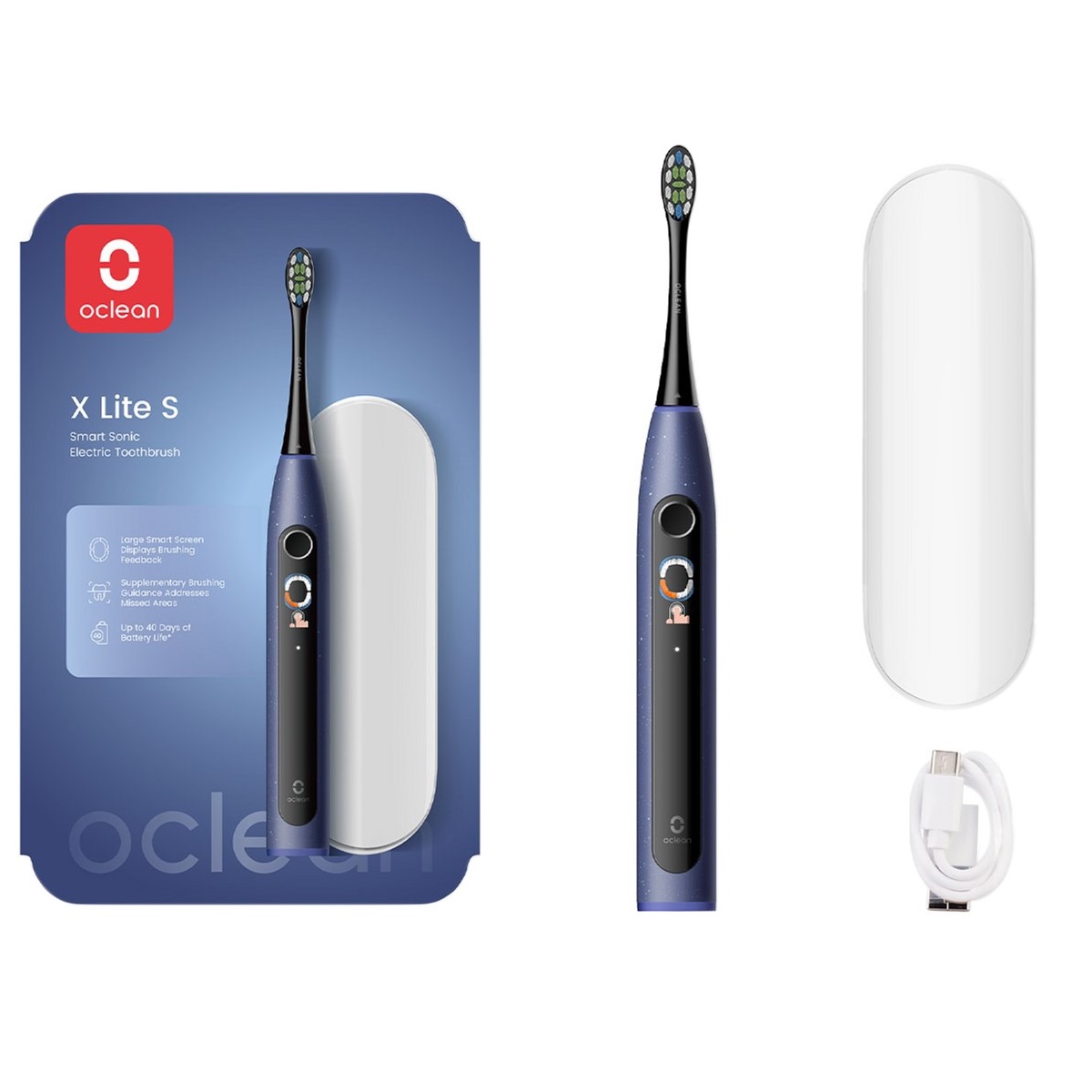 Розумна зубна електрощітка Oclean X Lite Set Blue (6970810556407)