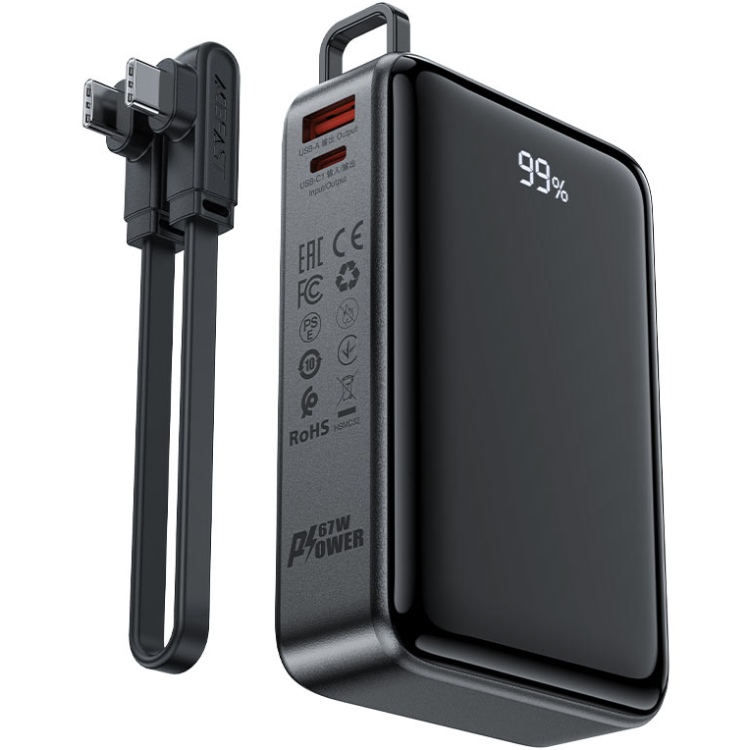 Универсальная мобильная батарея Acefast Magnetic M4 20000mAh 67W Black (6974316282723) Универсальная мобильная батарея Acefast Magnetic M4 20000mAh 67W Black (6974316282723)