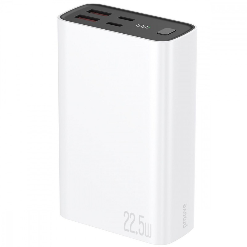 Універсальна мобільна батарея Proove Hyper Flux Plus 22.5W 20000mAh Білий