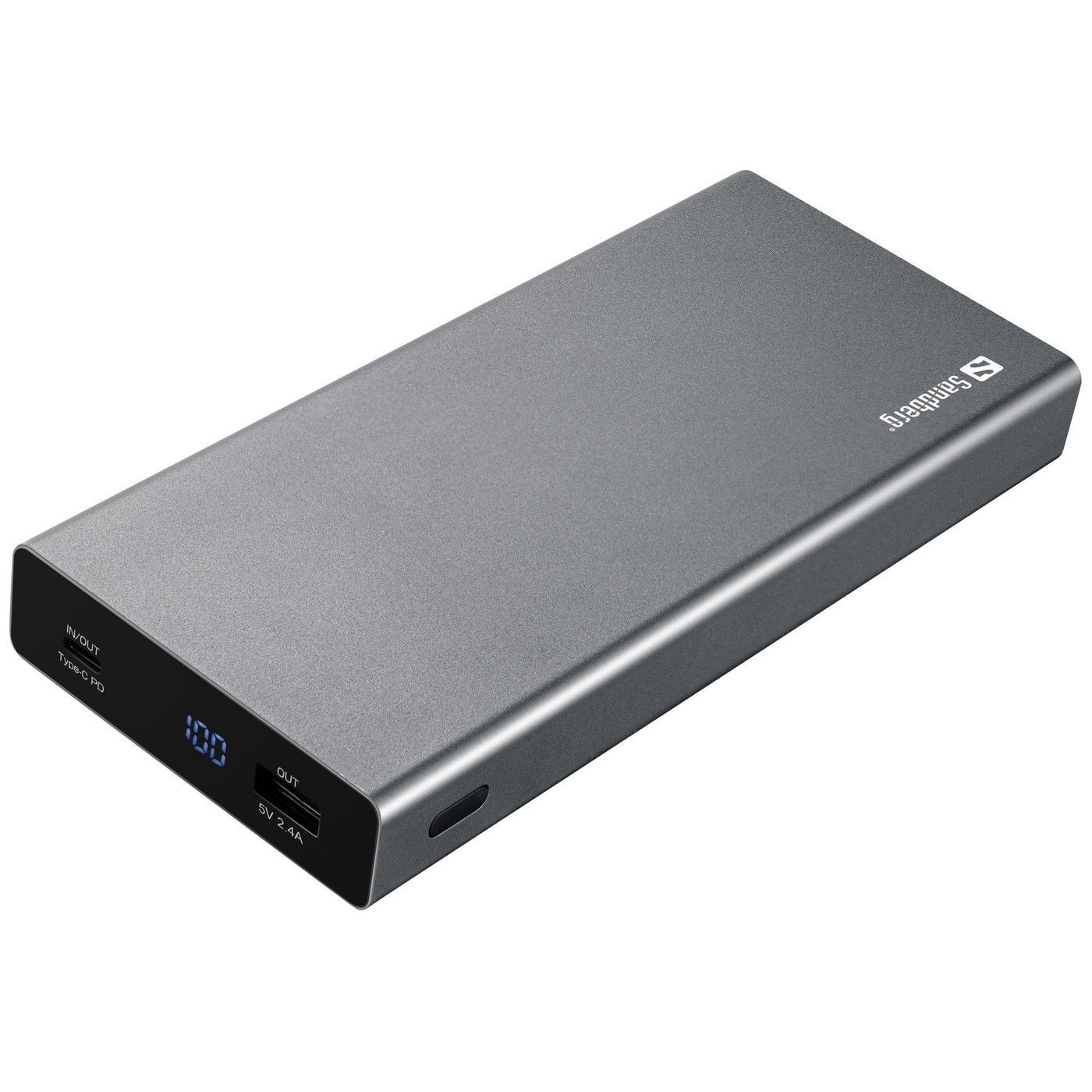 Универсальная мобильная батарея Sandberg Powerbank 20000mAh PD 100W Silver (420-52) Универсальная мобильная батарея Sandberg Powerbank 20000mAh PD 100W Silver (420-52)