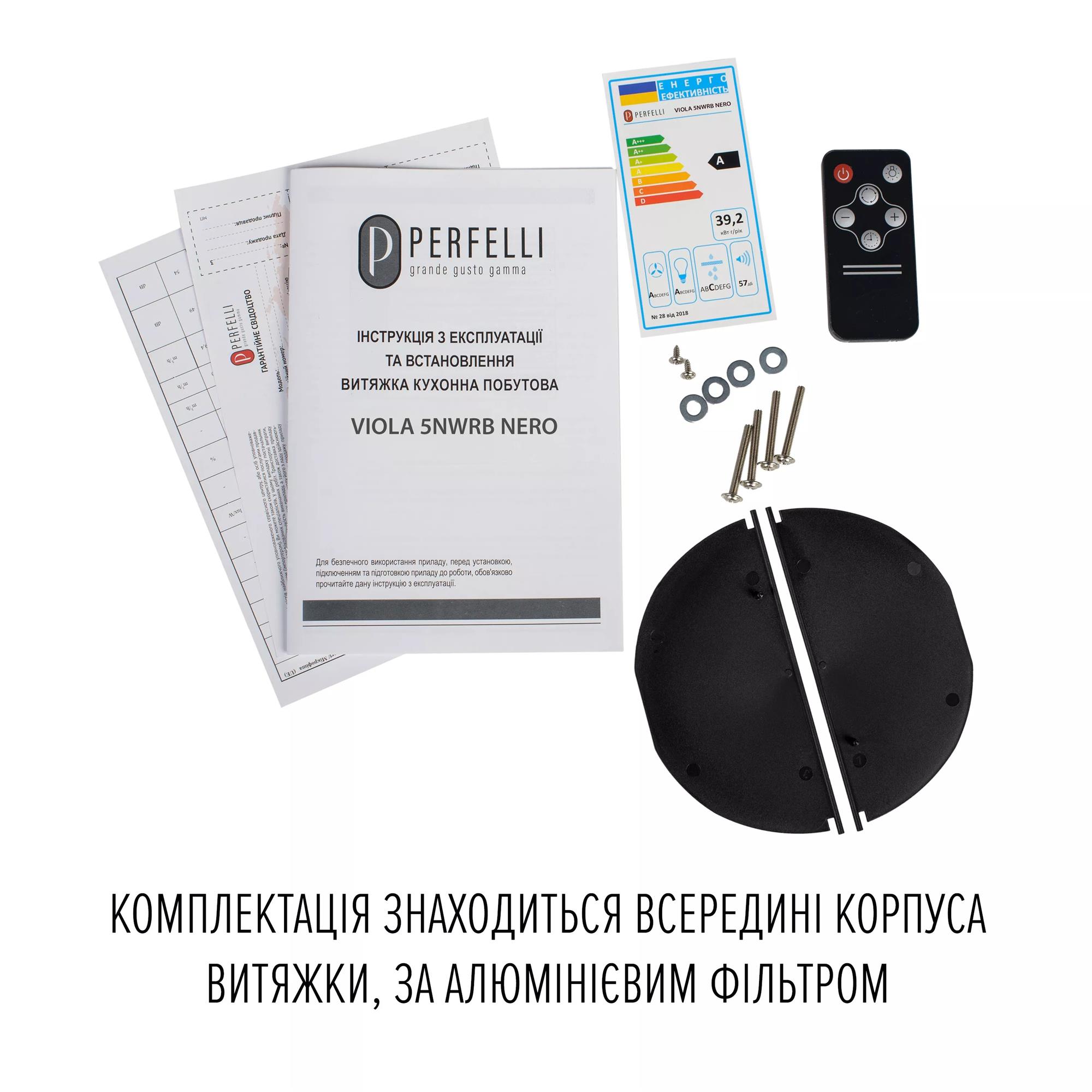 Вытяжка Perfelli Viola 5NWRB Nero Вытяжка Perfelli Viola 5NWRB Nero