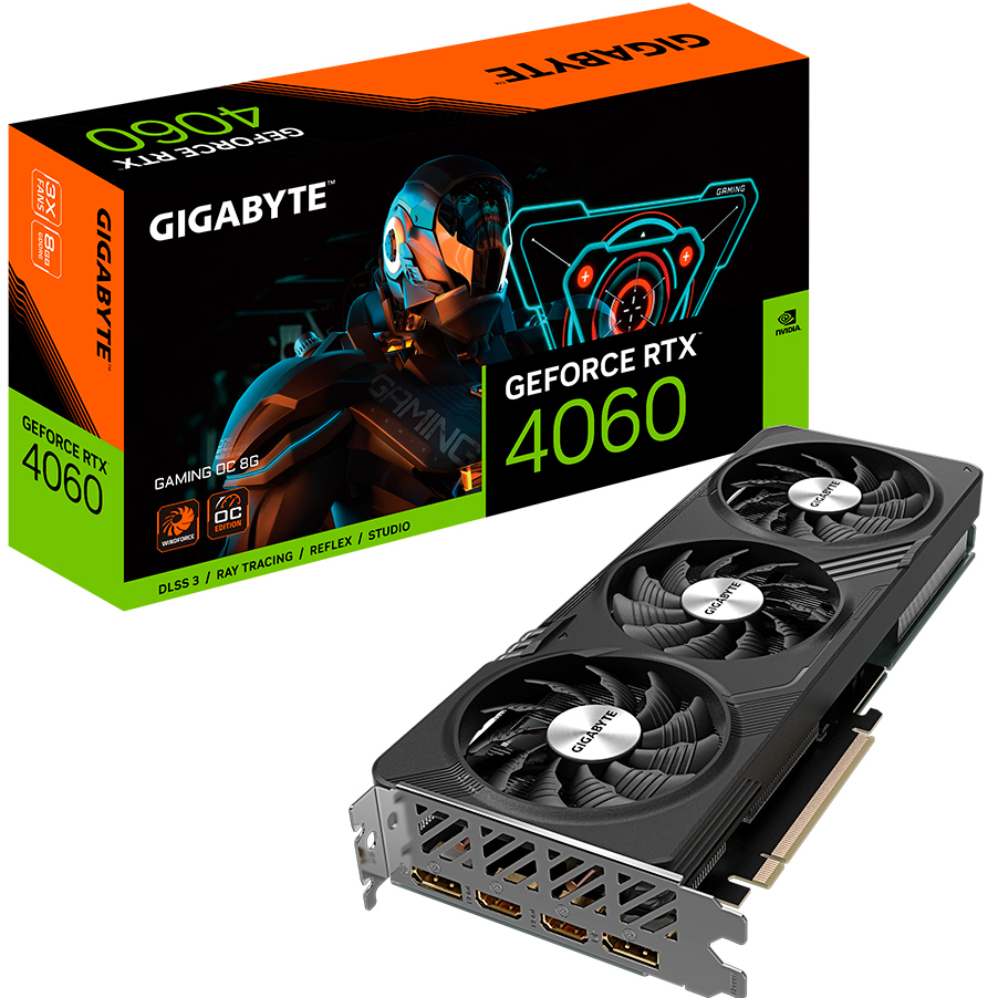 Видеокарта RTX 4060 8GB GDDR6 Gaming OC Gigabyte