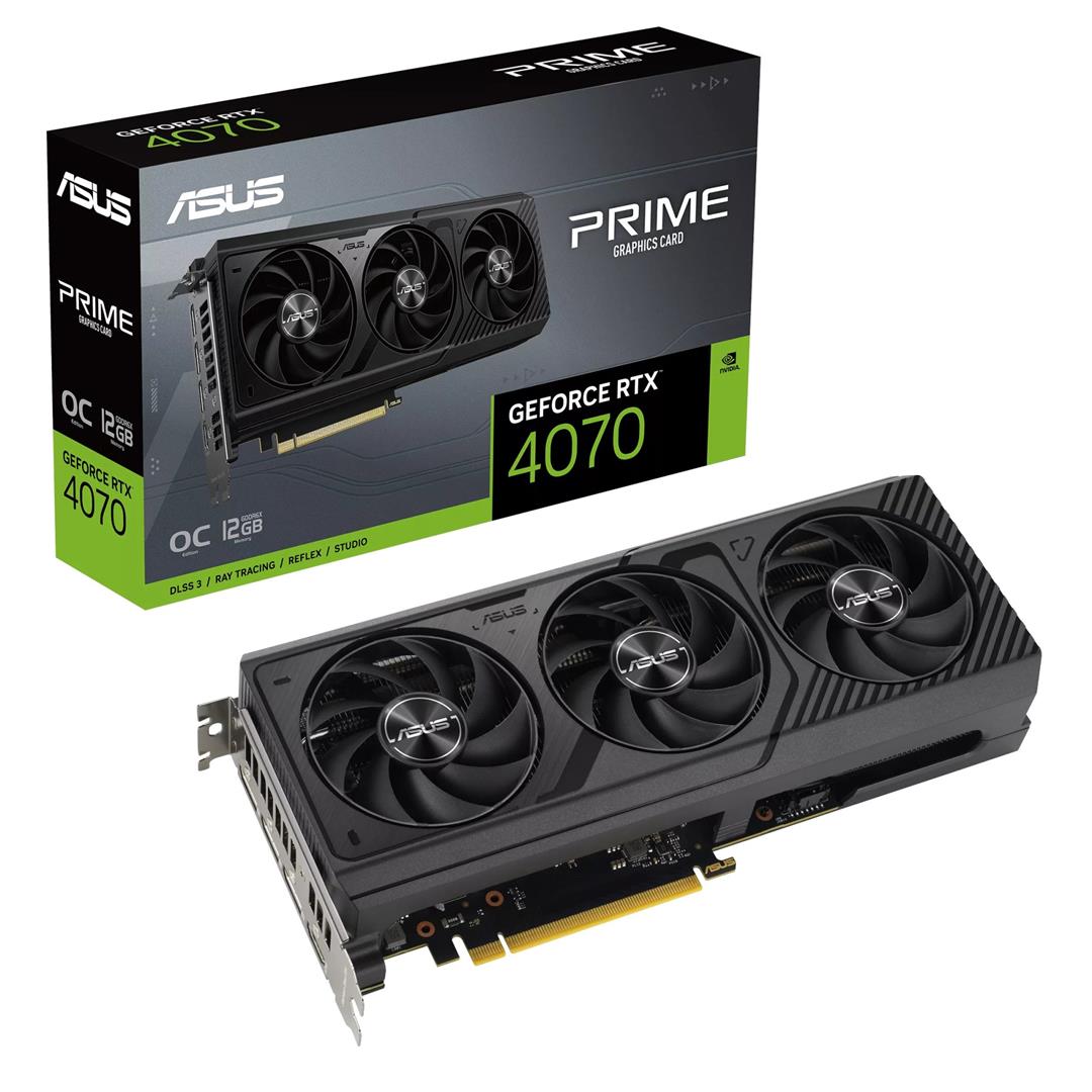 Відеокарта GF RTX 4070 12GB GDDR6X Prime OC Asus (PRIME-RTX4070-O12G)