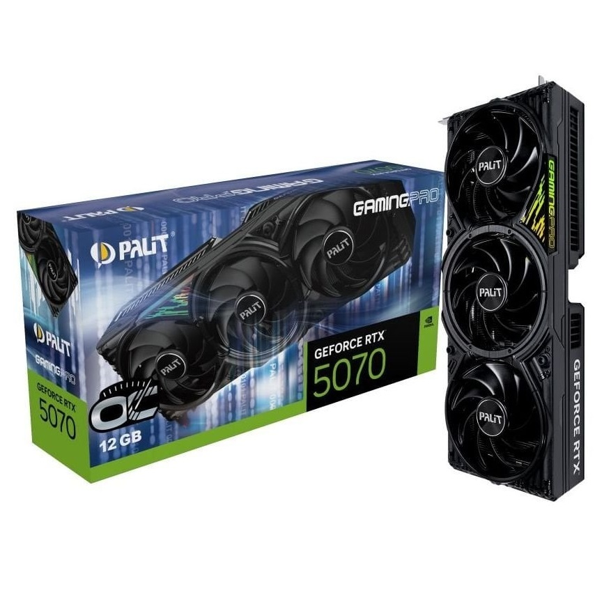 Видеокарта Palit RTX 5070 GamingPro - фронтальный вид