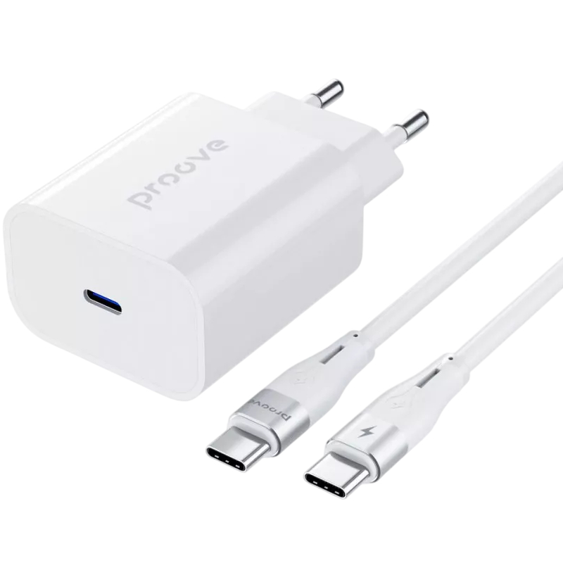 Мережевий зарядний пристрій Proove Rapid 20W PD з кабелем Lightning Білий
