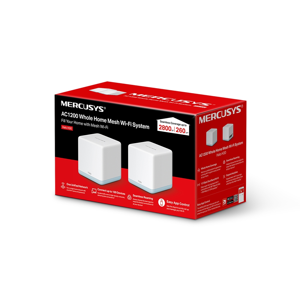 WiFi Mesh система Mercusys Halo H30 (2-pack)