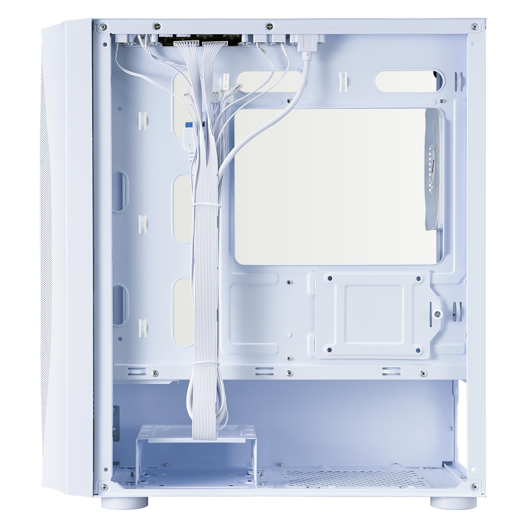 Корпус 1stPlayer X3-M-WH-4F1-W White без БП Корпус 1stPlayer X3-M-WH-4F1-W White без БП