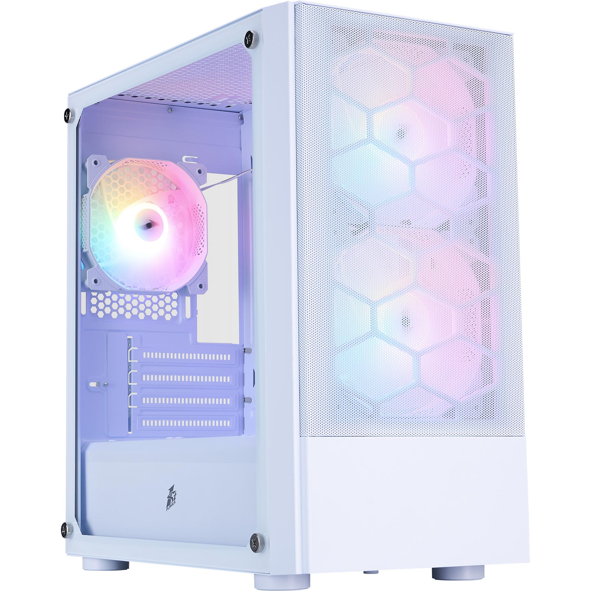 Корпус 1stPlayer X4-M-WH-2F1P-W-1F1-W White без БЖ
