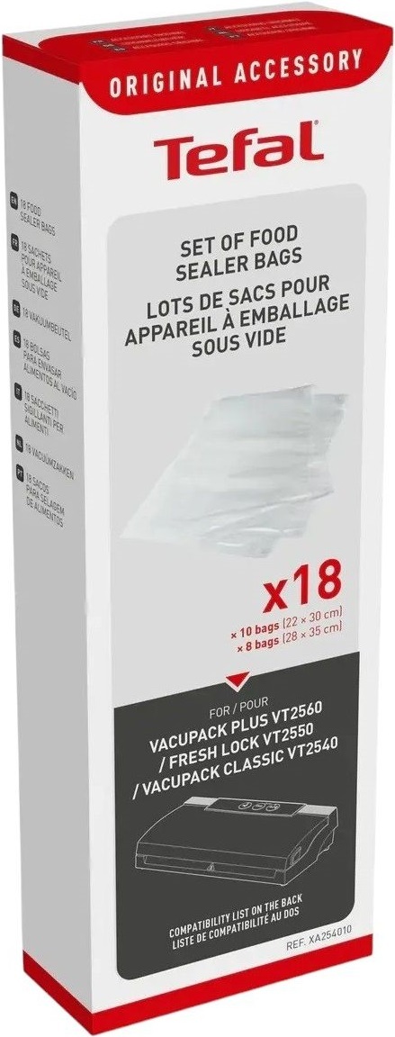 Пакети для вакуумування Tefal XA254010, 18 шт Пакети для вакуумування Tefal XA254010, 18 шт